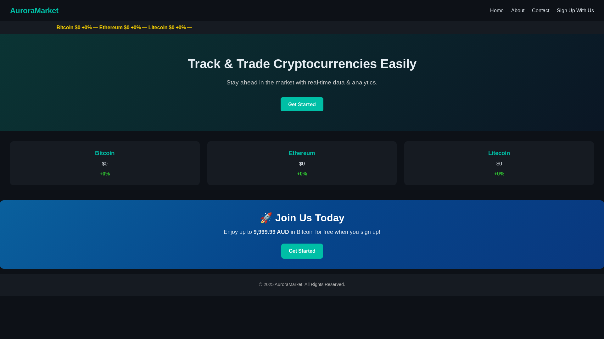 website screenshot of https://auroramarket.pages.dev/