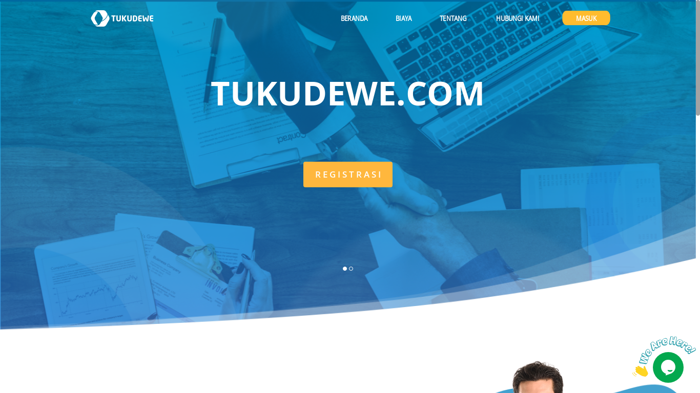 website screenshot of http://tukudewe.com/