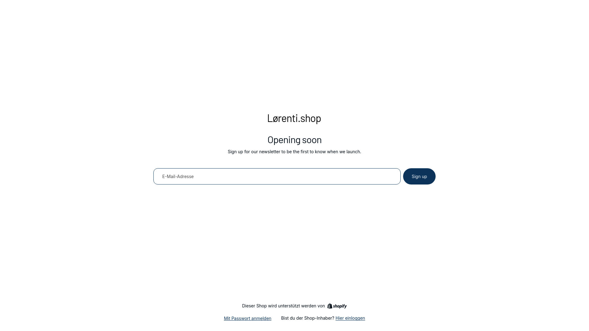 website screenshot of https://lorentistore.com/