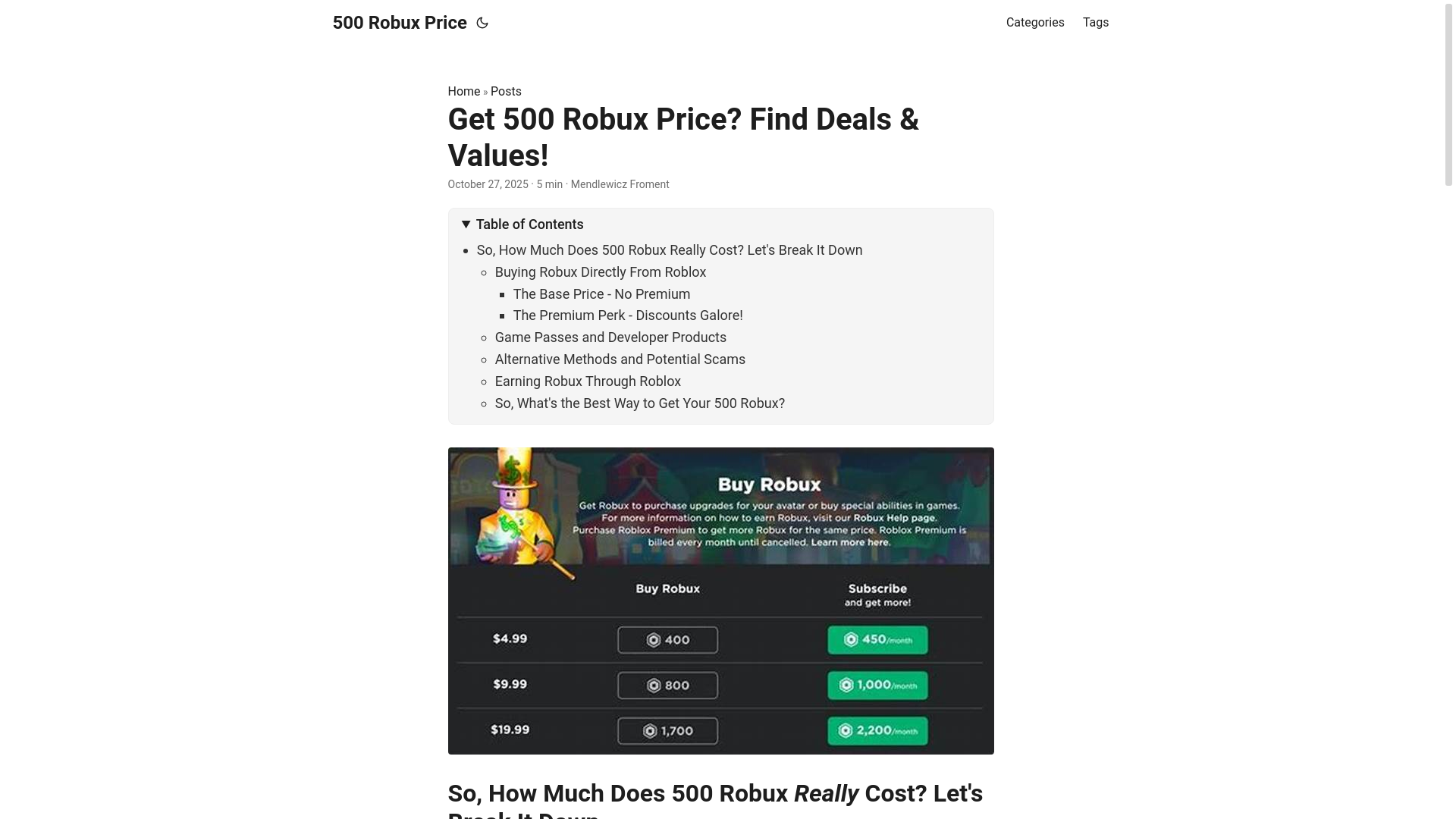 website screenshot of https://500-robux-price.pages.dev/