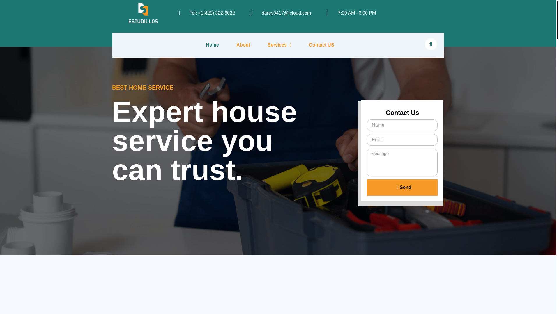 website screenshot of https://estudillos-services.com/
