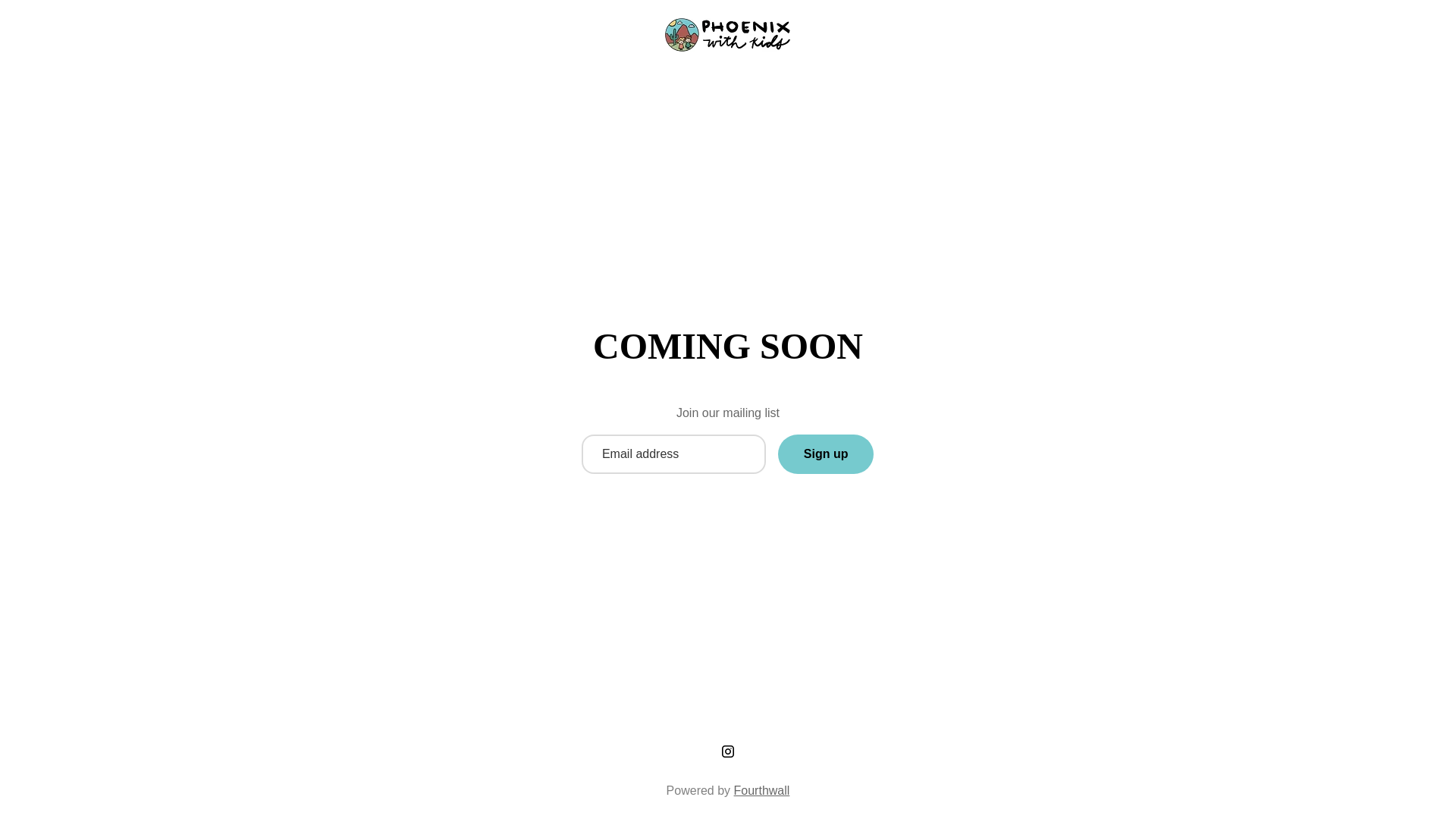 website screenshot of https://phoenixwithkids.store/