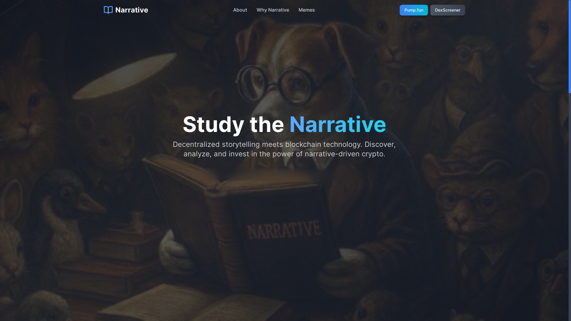 website screenshot of https://studythenarrative.com/