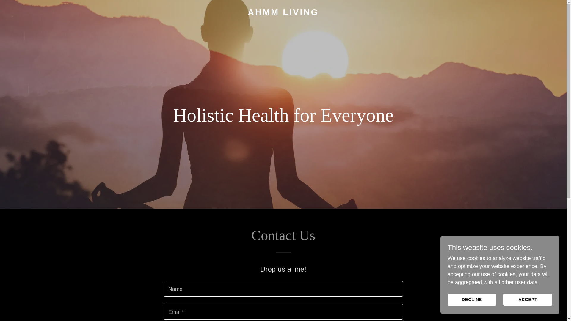 website screenshot of https://ahmmliving.com/