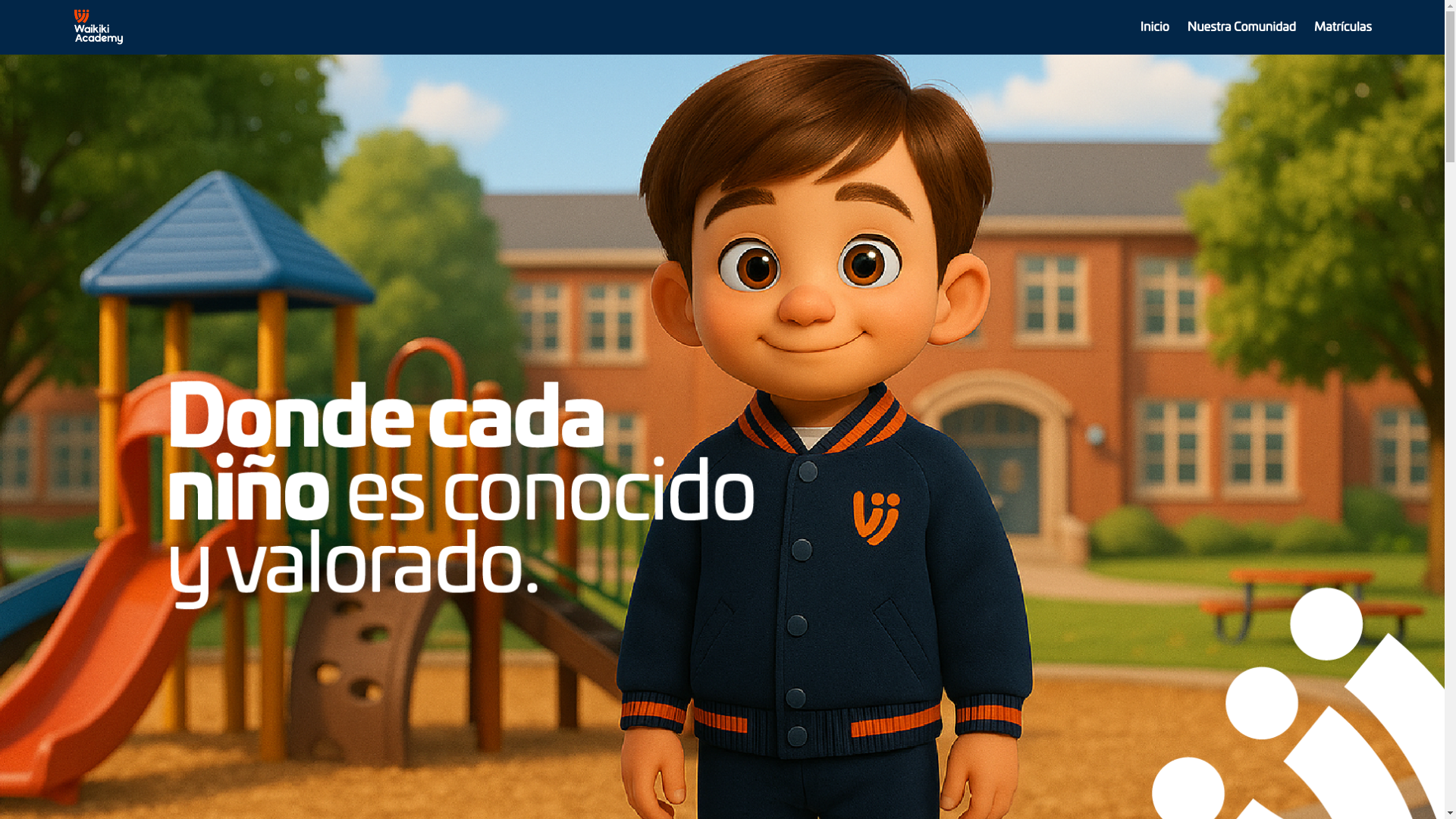 website screenshot of https://waikikiacademy.edu.ec/