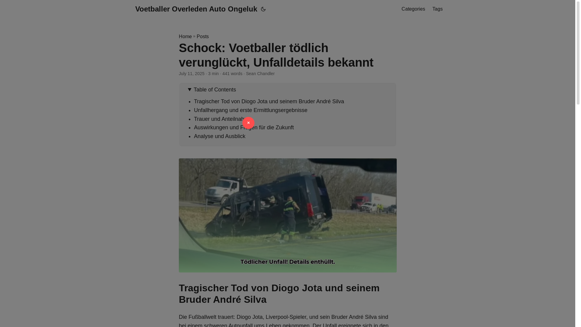 website screenshot of https://voetballer-overleden-auto-ongeluk.pages.dev/