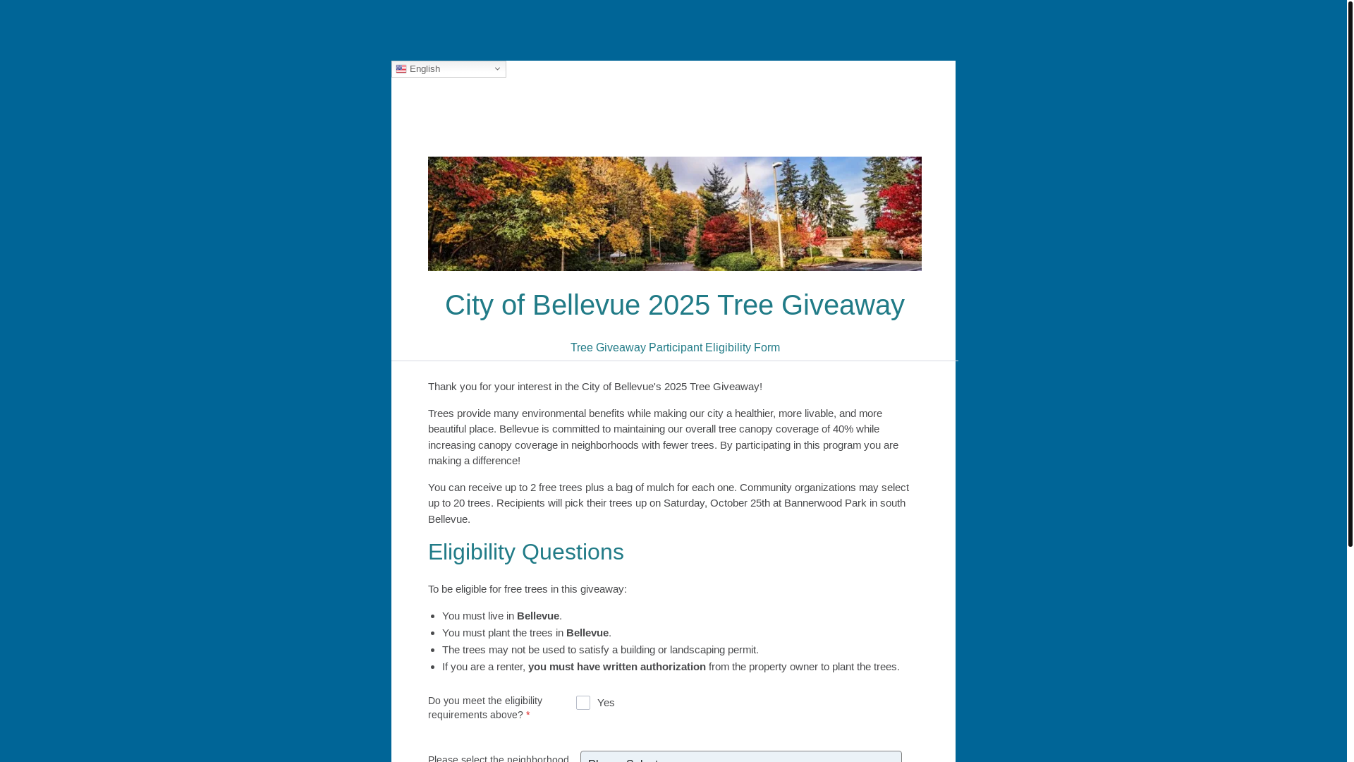 website screenshot of https://treegiveaway.org/bellevue-elig/