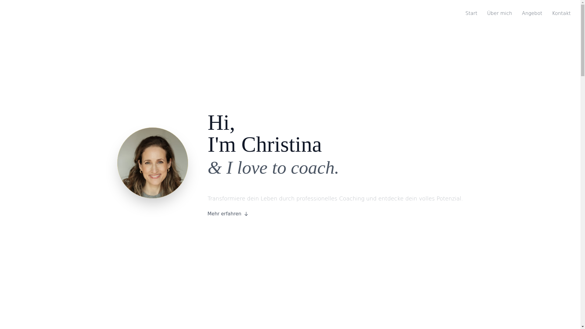 website screenshot of https://christinacoaching.pages.dev/