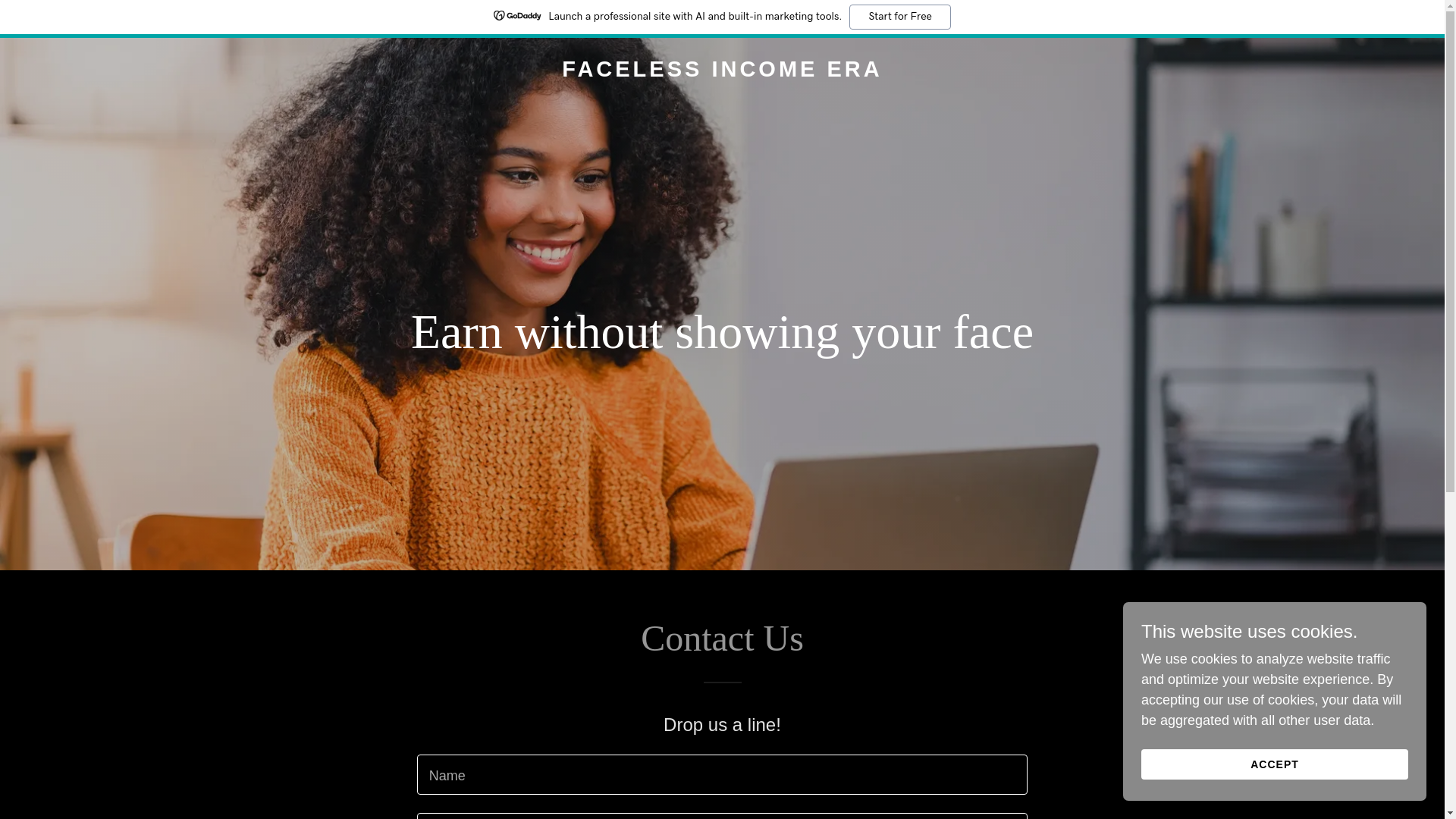 website screenshot of https://facelessincomeera.com/