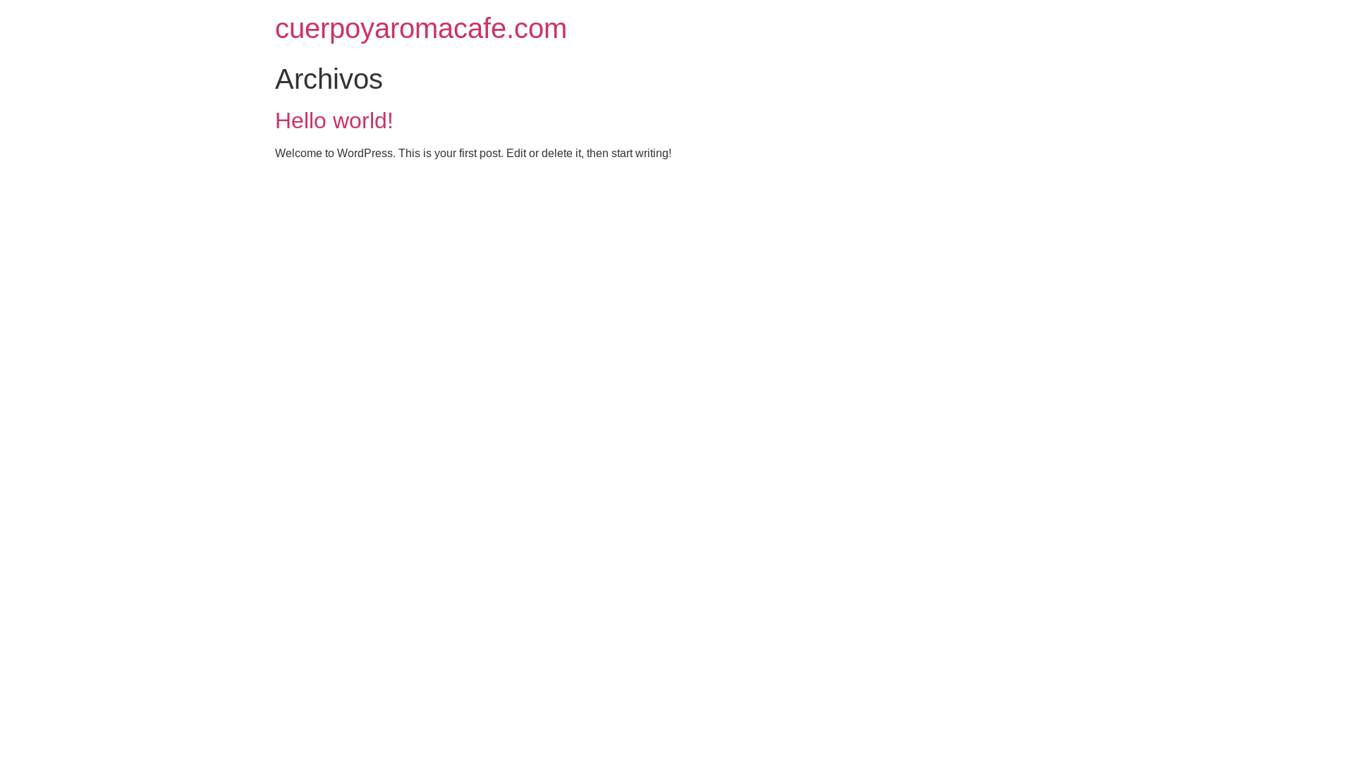website screenshot of https://cuerpoyaromacafe.com/
