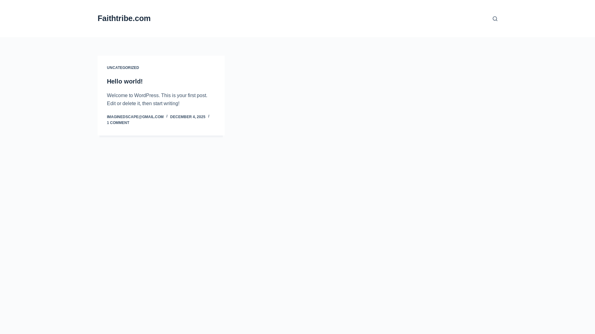 website screenshot of https://yourfaithtribe.com/