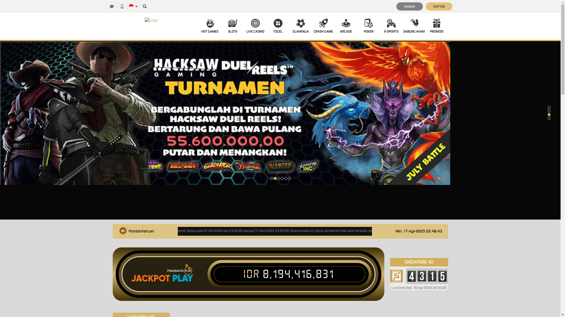 website screenshot of https://raja77air.com/