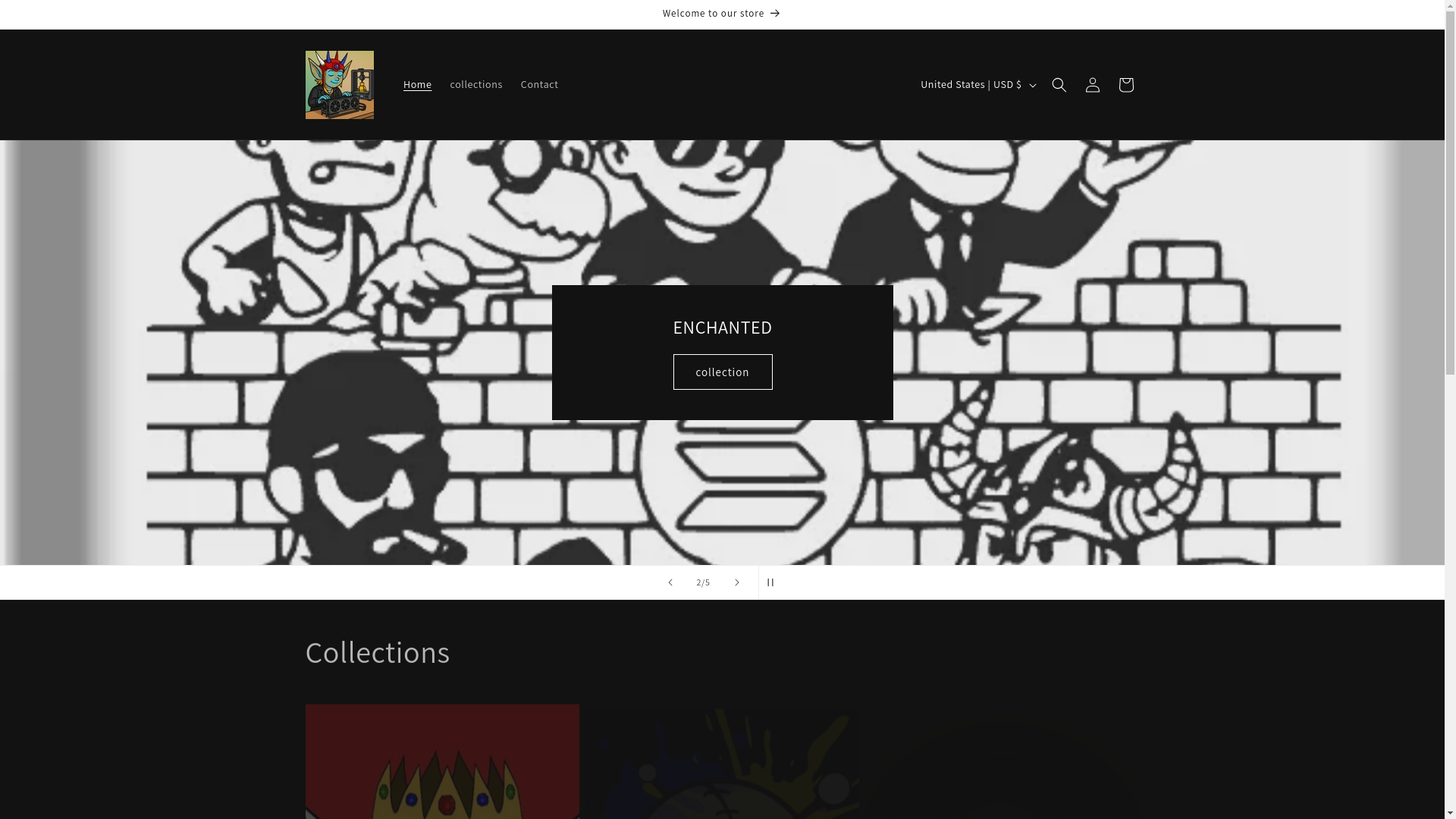 website screenshot of https://enchantedminers.com/
