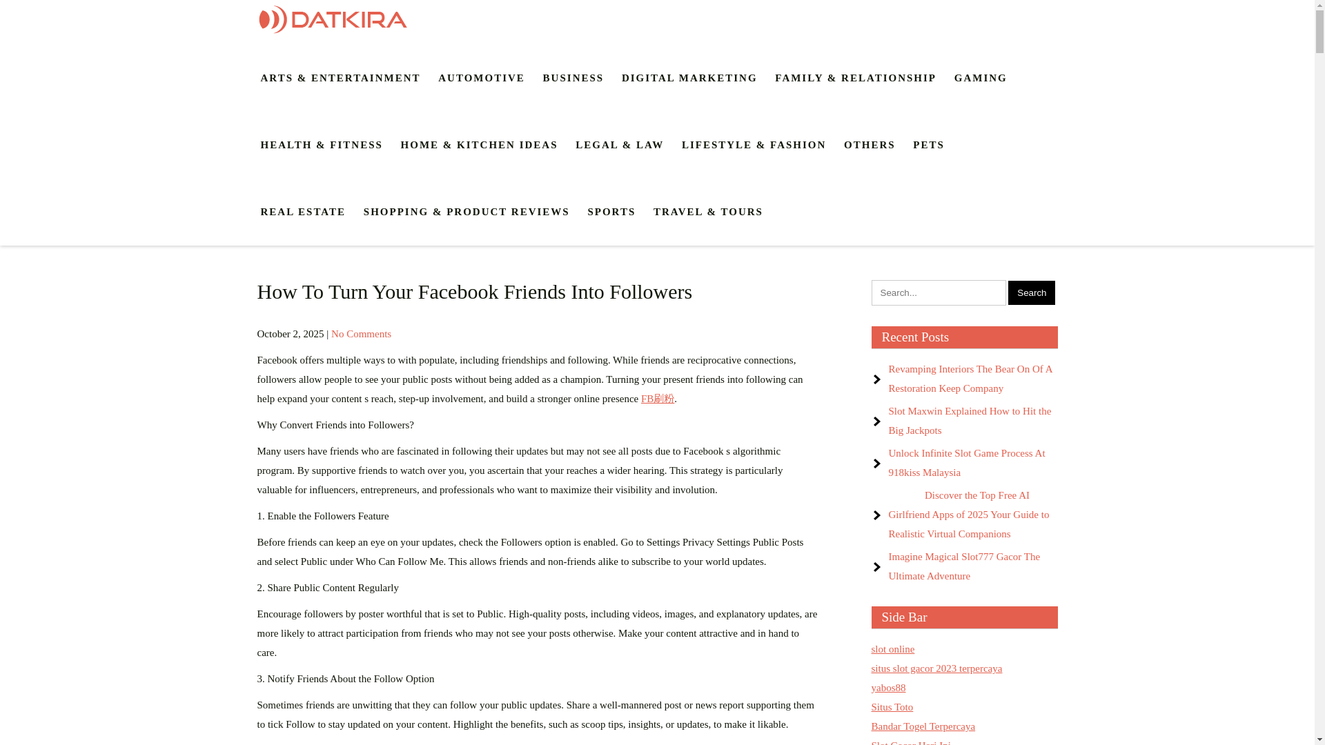 website screenshot of https://datkira.com/how-to-turn-your-facebook-friends-into-followers/