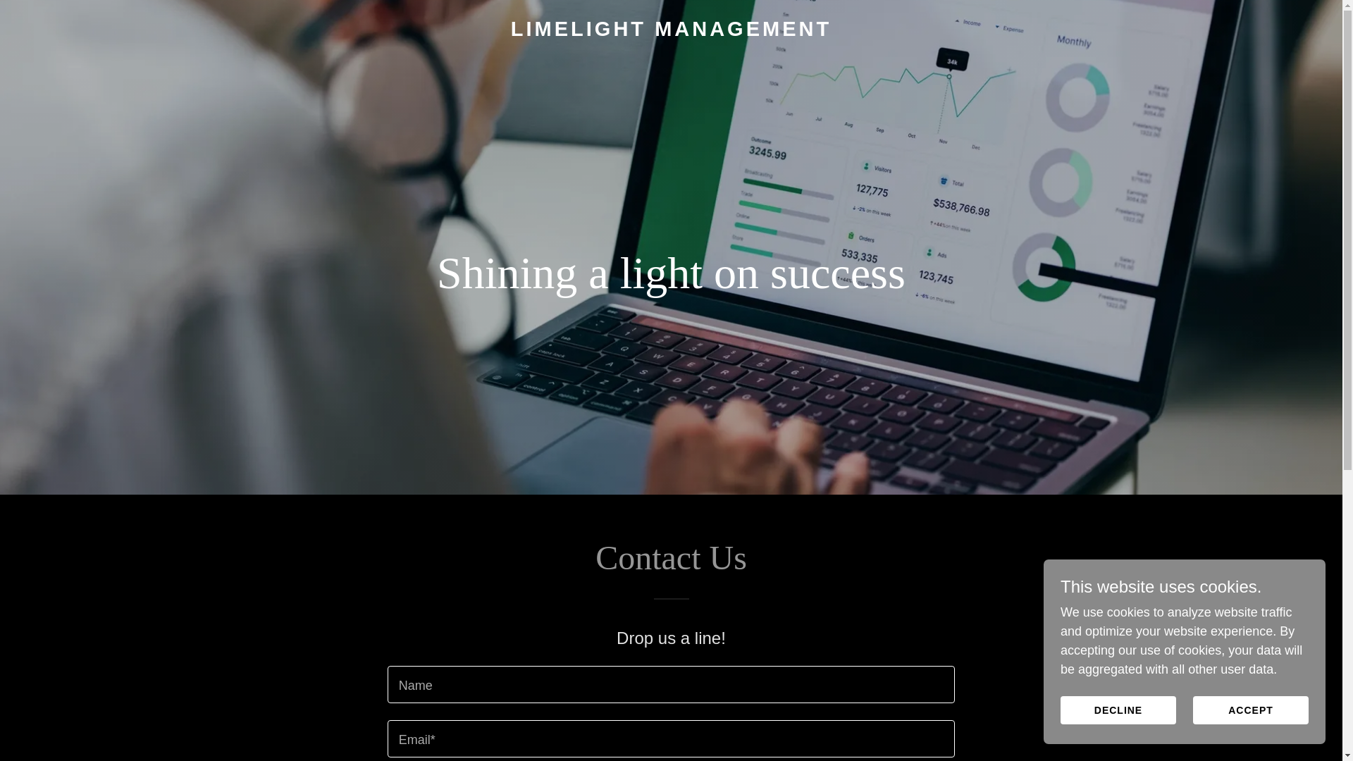 website screenshot of https://limelight-mgmt.co.uk/