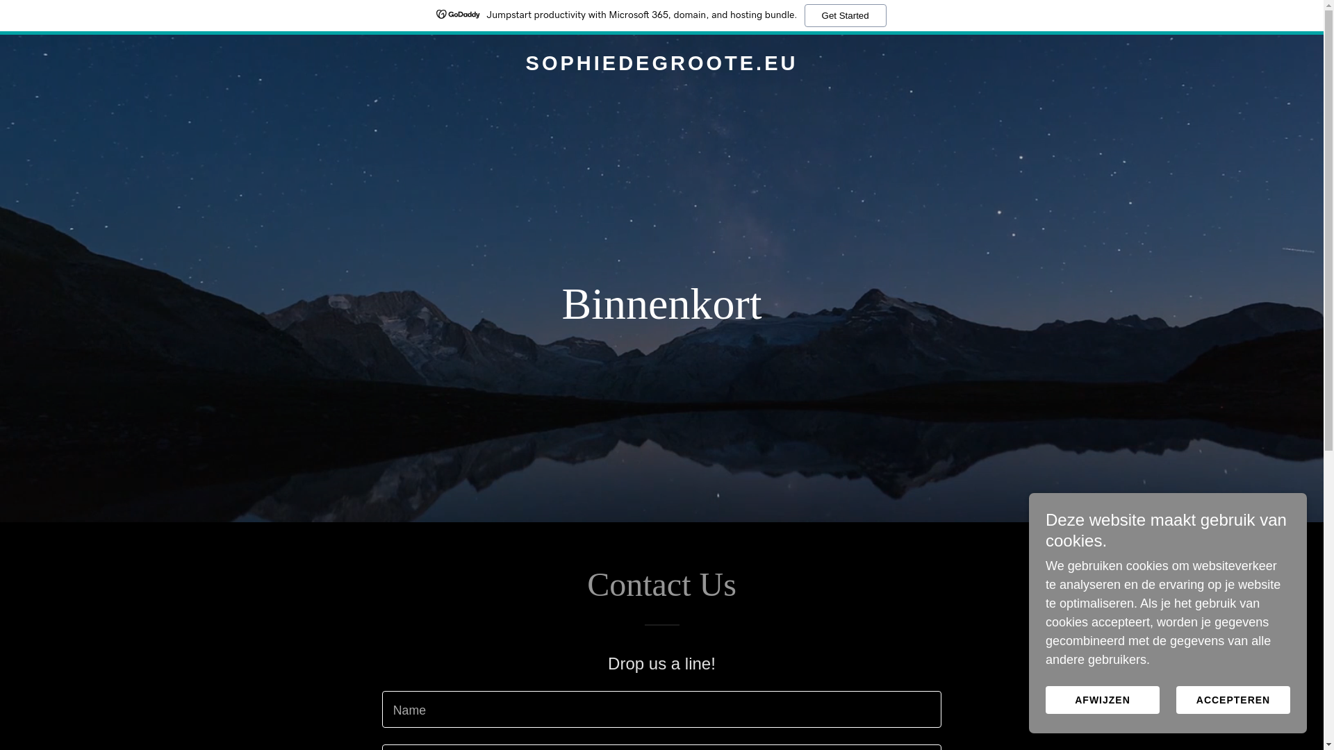 website screenshot of https://sophiedegroote.eu/