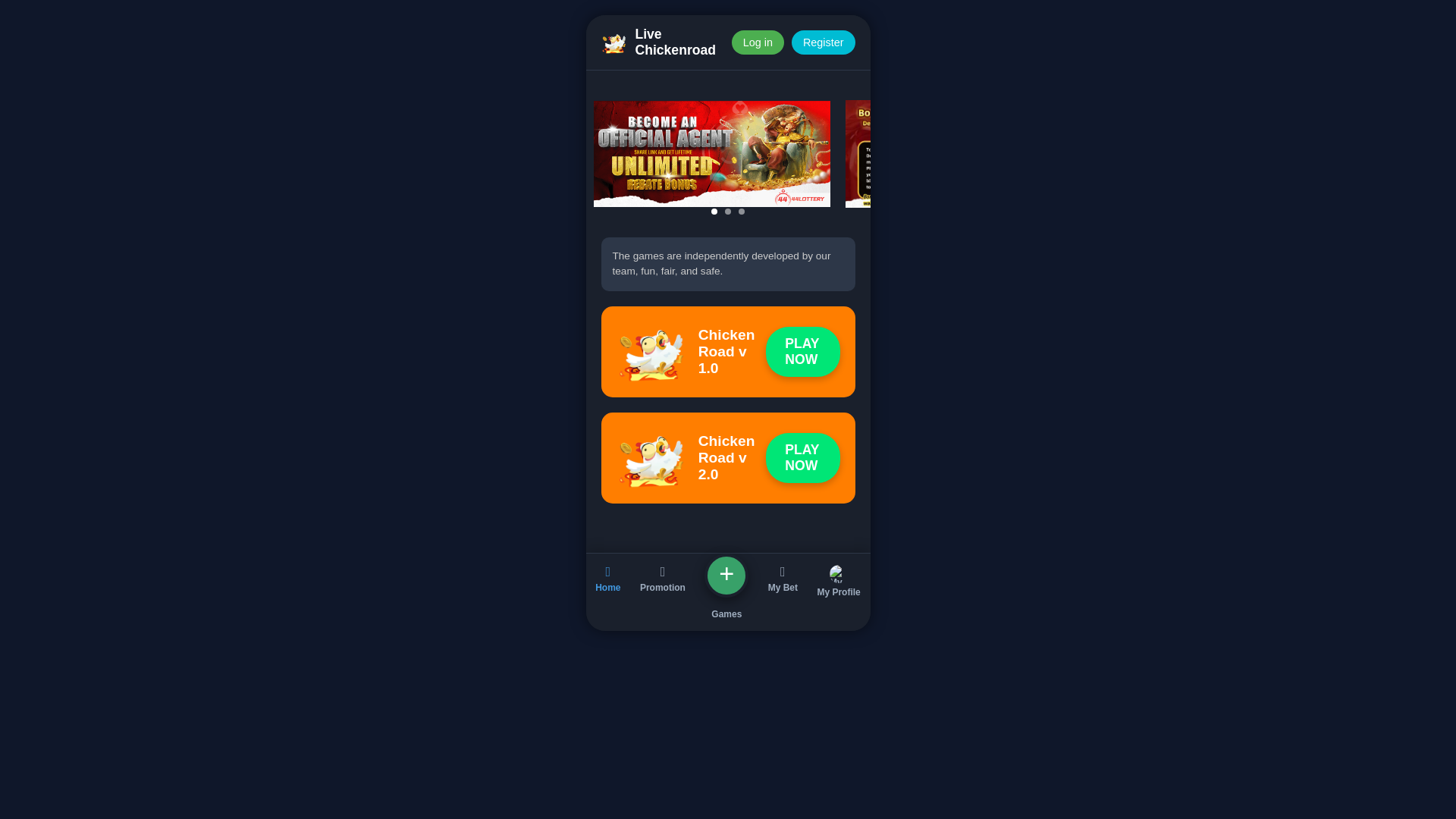 website screenshot of https://live-chickenroad.pages.dev/