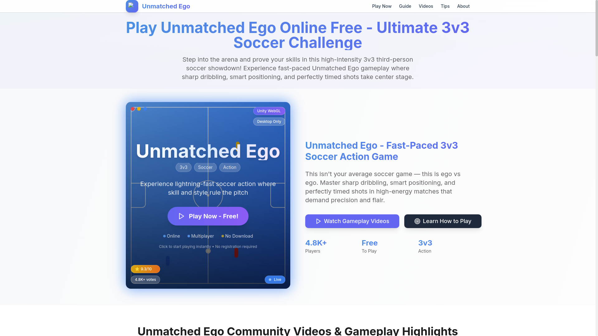 website screenshot of https://unmatchedego-org.pages.dev/