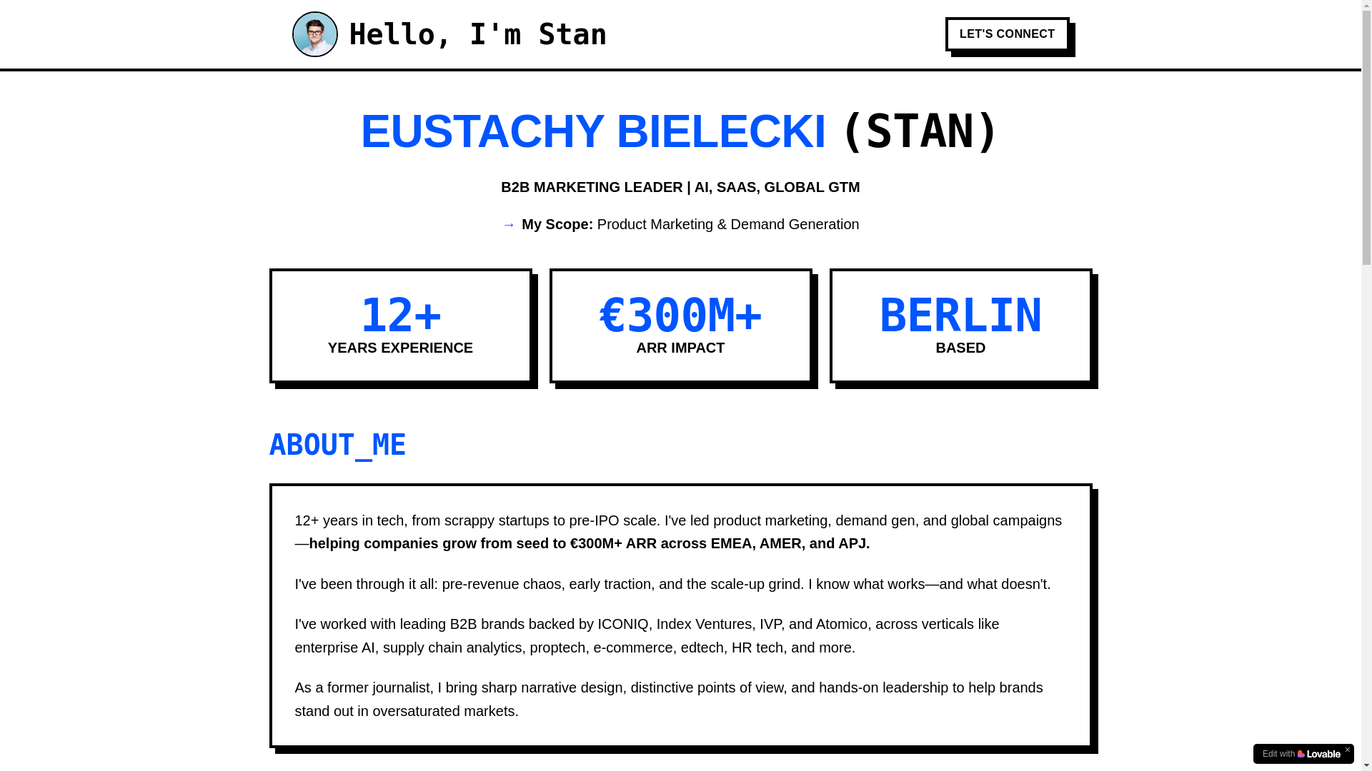 website screenshot of https://eustachybielecki.com/