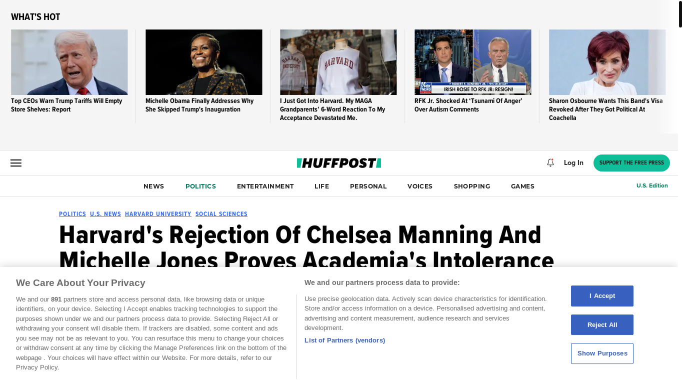 website screenshot of https://www.huffpost.com/entry/harvard-college-doesnt-honor-felons_b_59bc2d5ee4b06b71800c392a