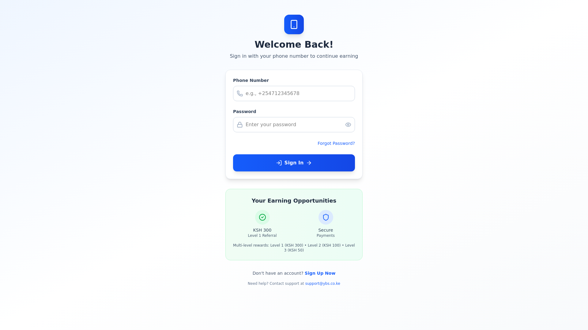 website screenshot of https://ybslimited.co.ke/