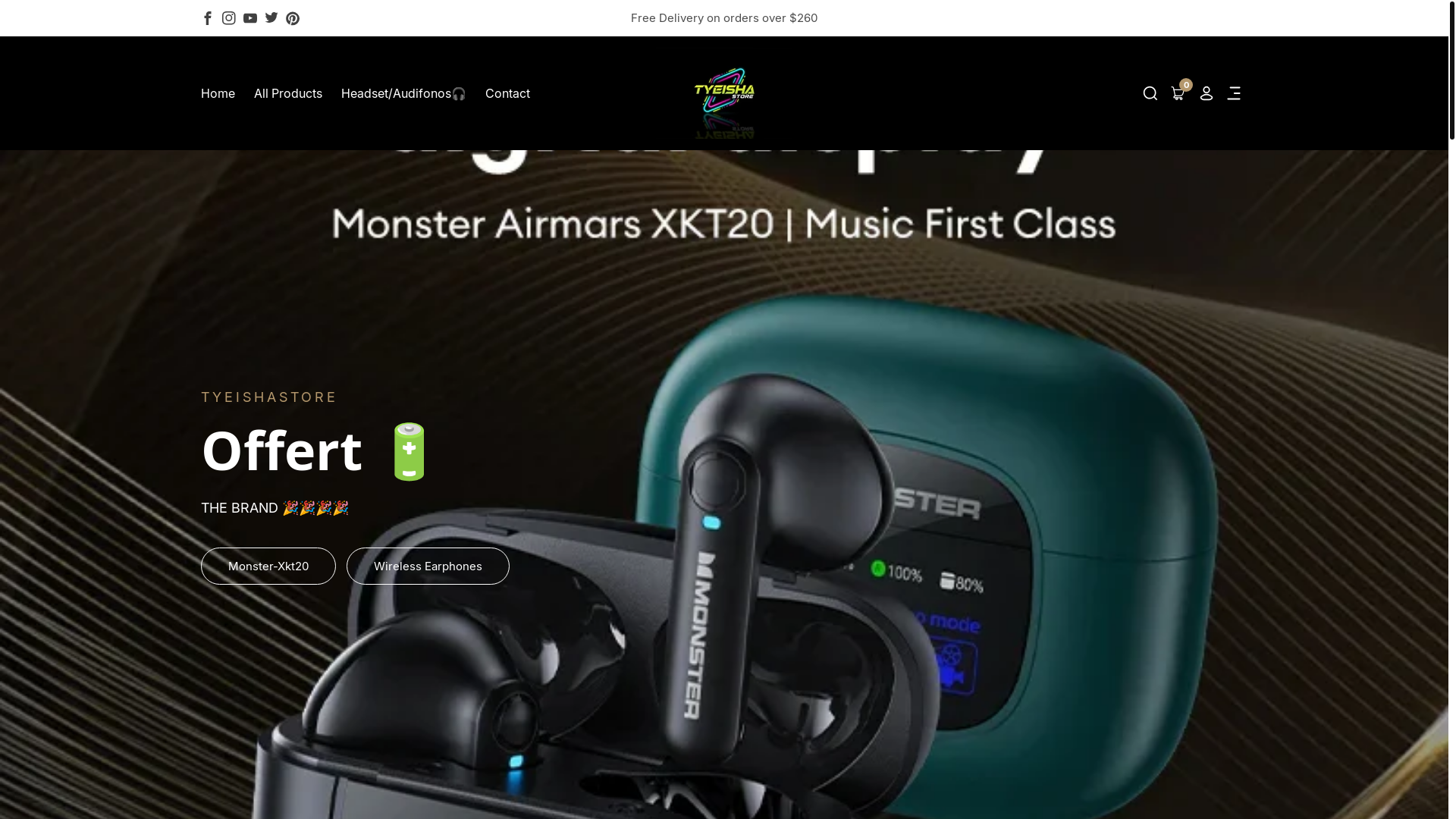 website screenshot of https://tyeishastore.com/