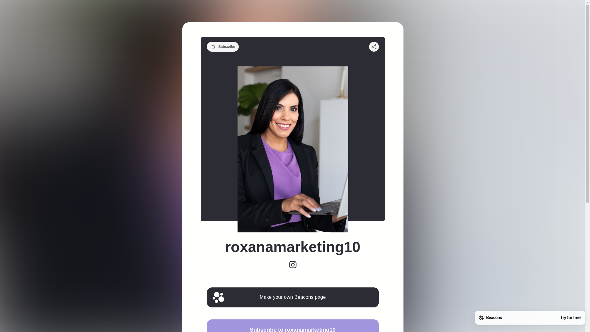 website screenshot of https://roxanamarketing10.com/