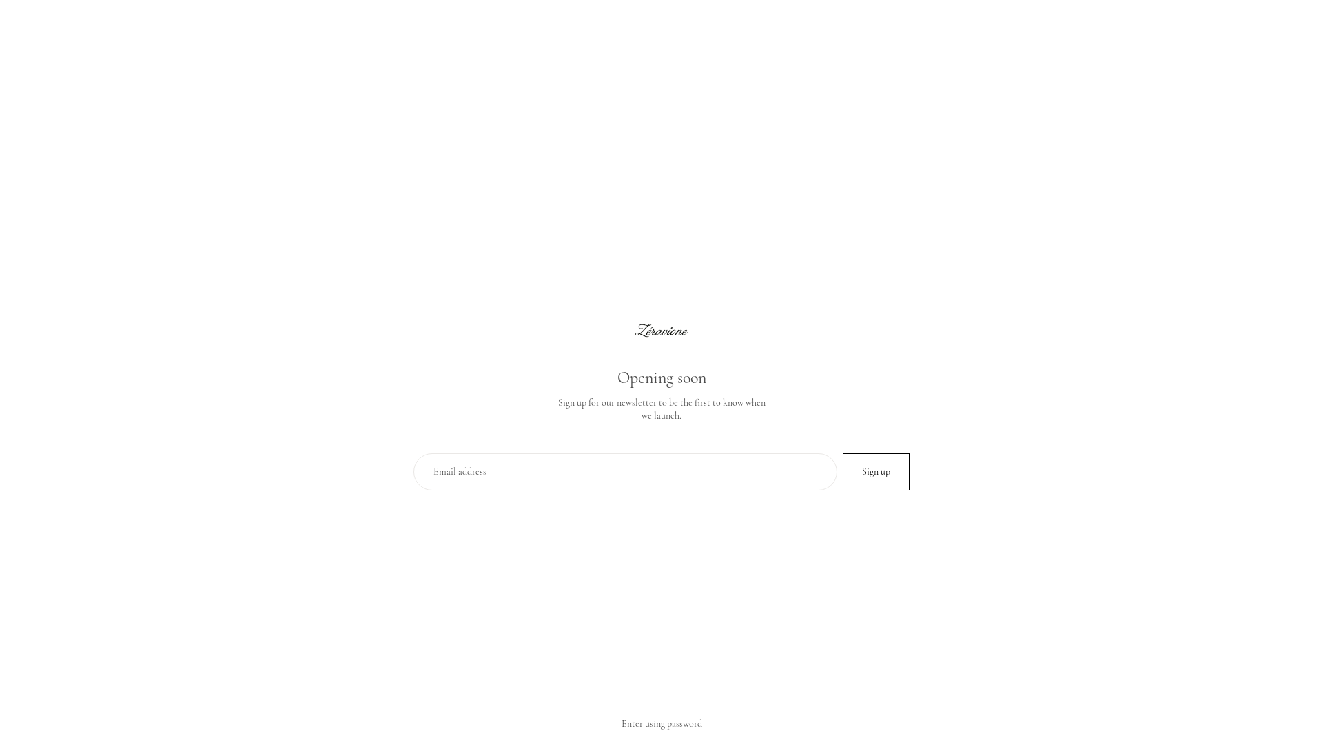 website screenshot of https://zeravione.com/