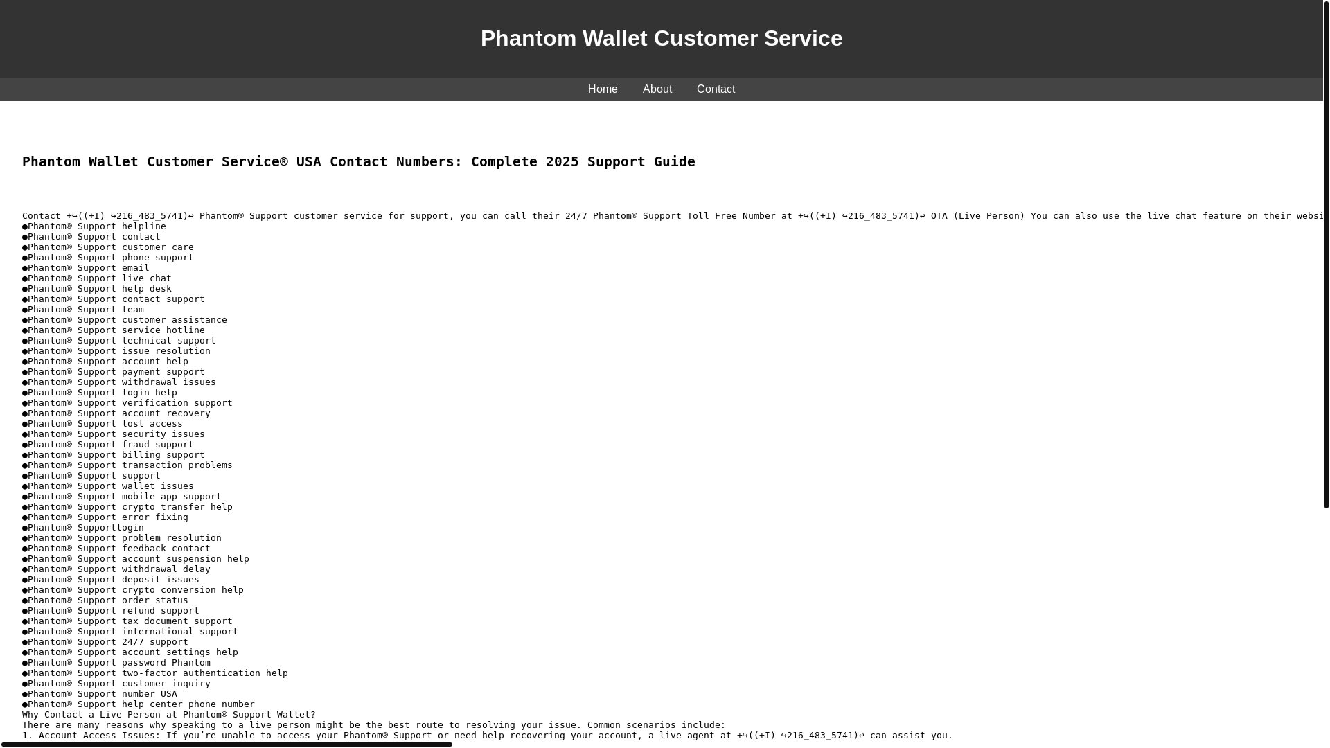website screenshot of https://contact-phantom-customer-service.pages.dev/
