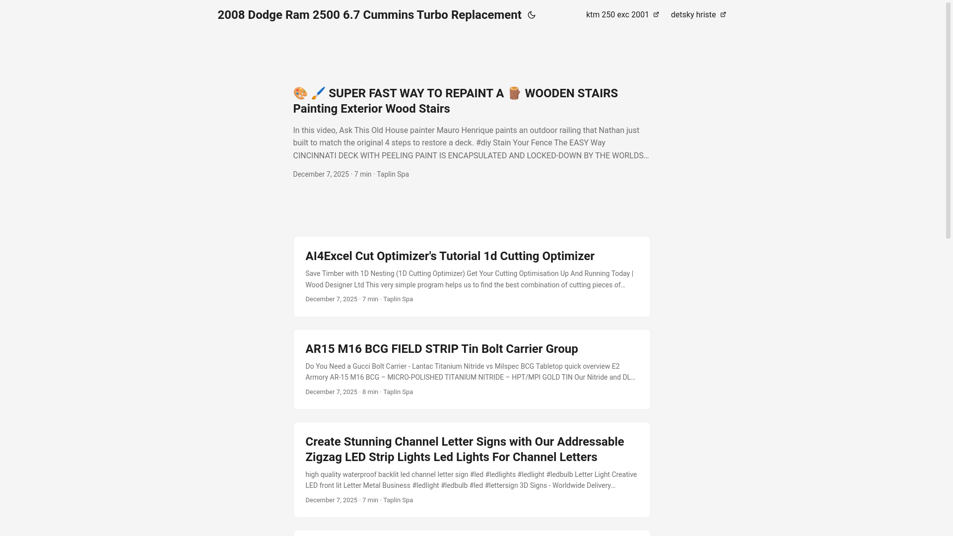 website screenshot of https://2008dodgeram250067cumminsturboreplacement.pages.dev/