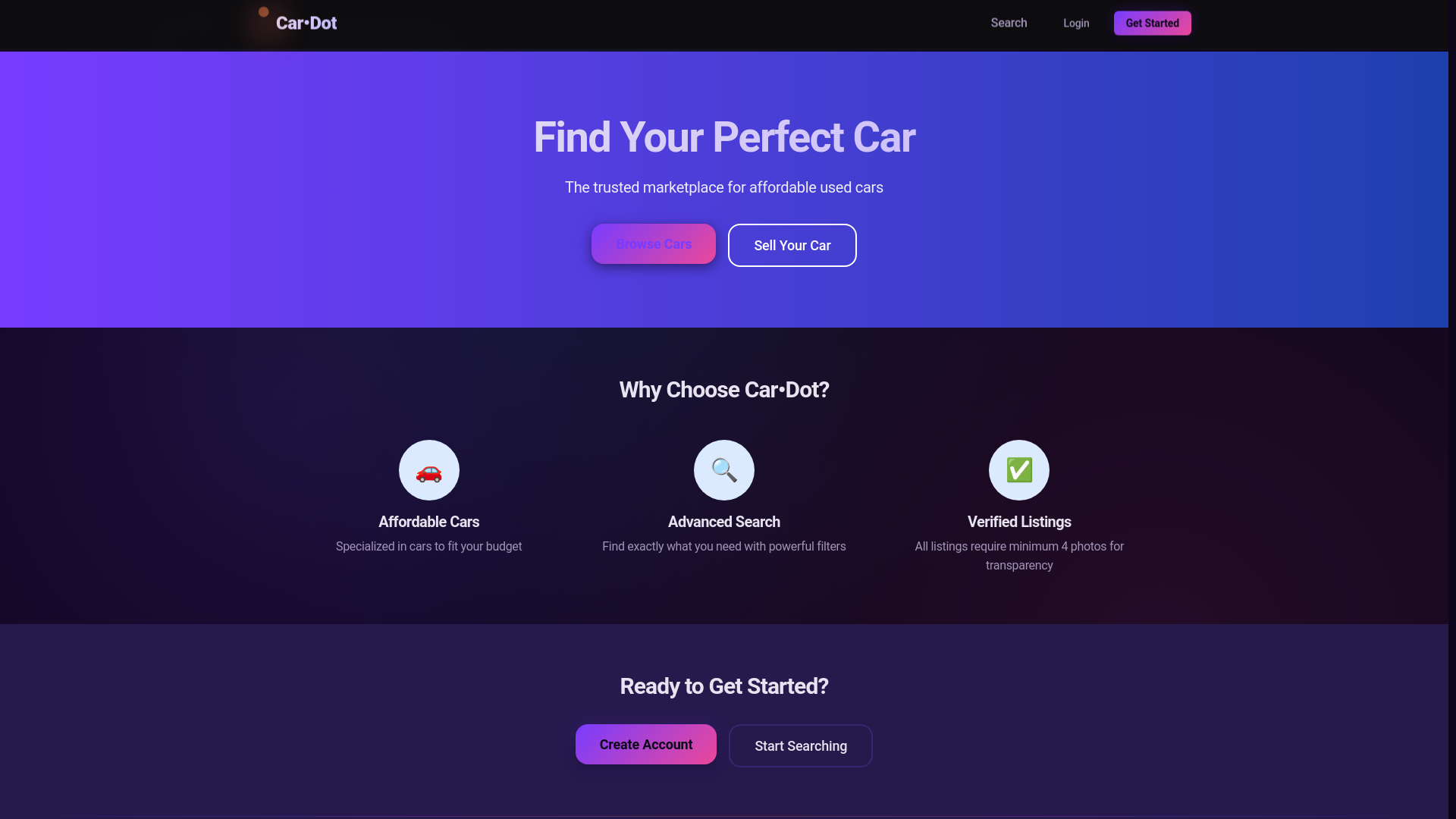 website screenshot of https://cardot-frontend.pages.dev/