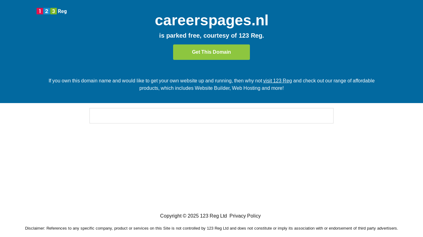 website screenshot of https://careerspages.nl/