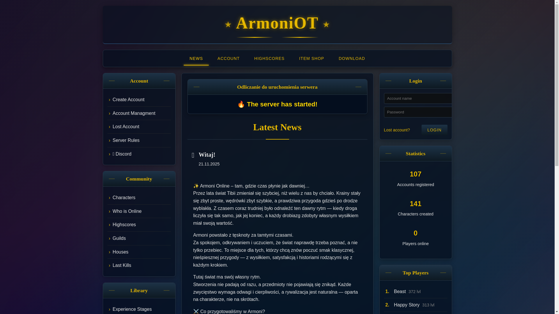 website screenshot of https://armoniot.pl/