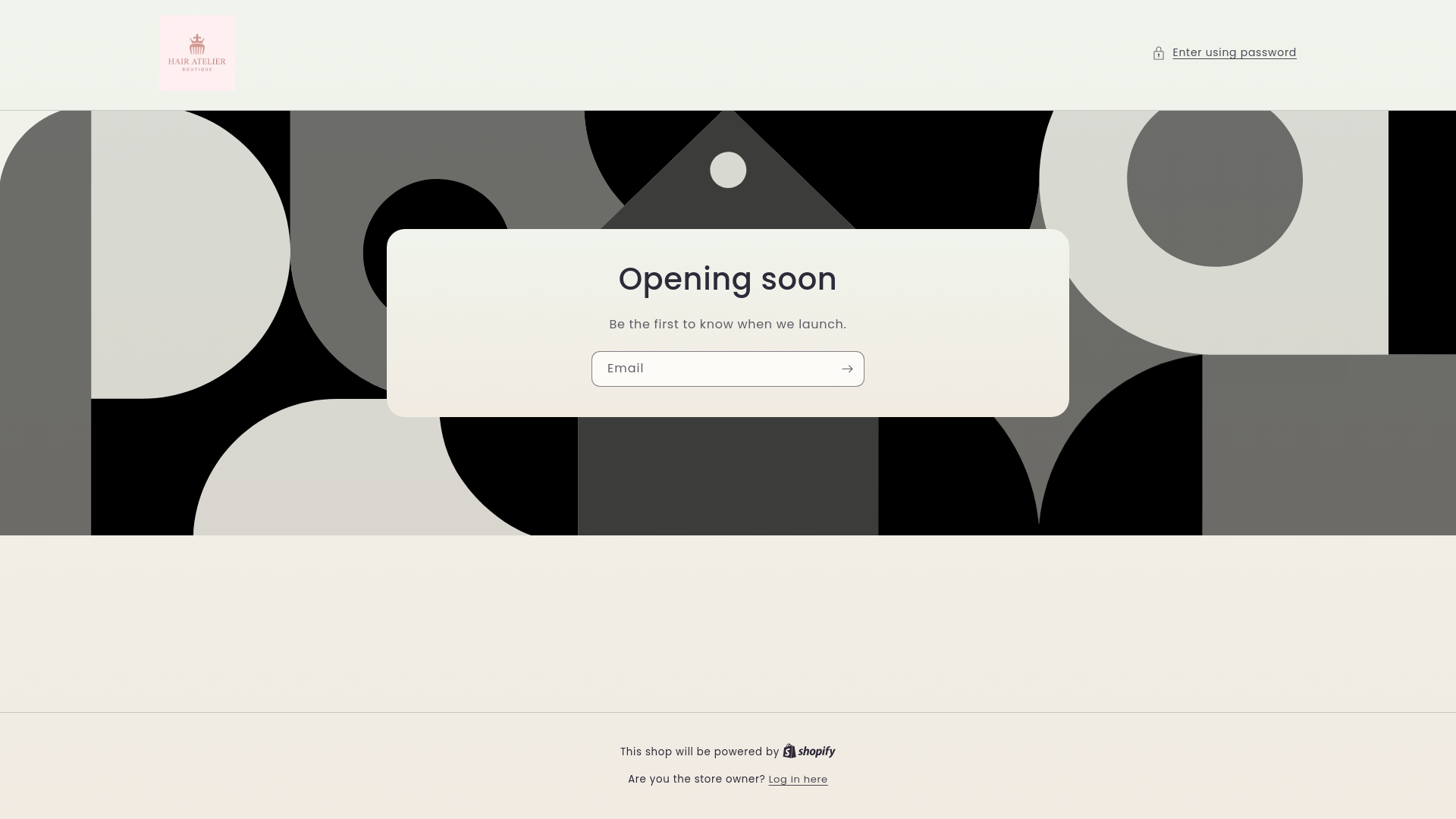 website screenshot of https://hairatelierboutique.com/