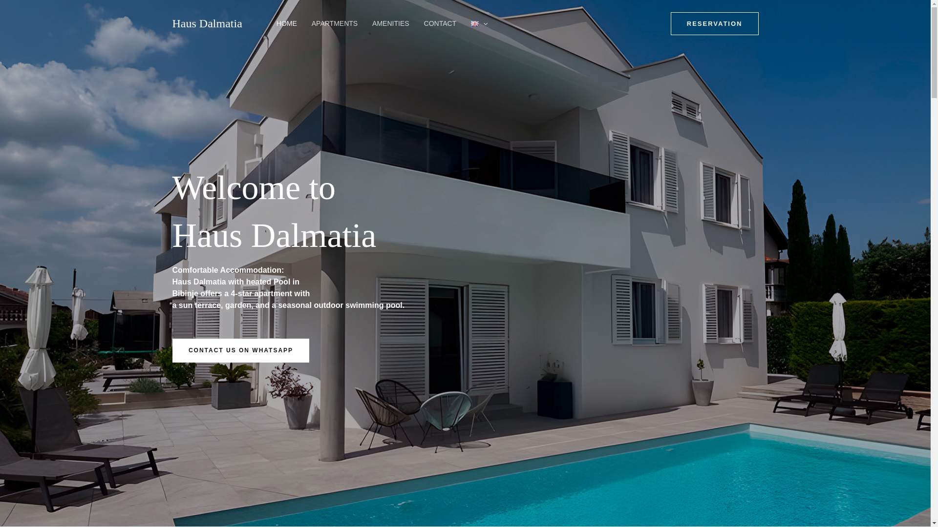 website screenshot of https://hausdalmatia.com/