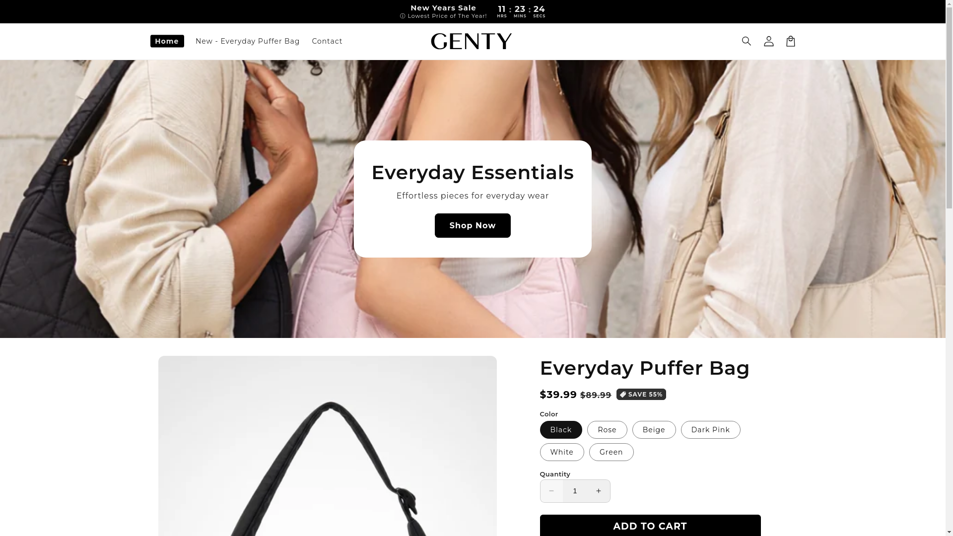 website screenshot of https://getgenty.com/