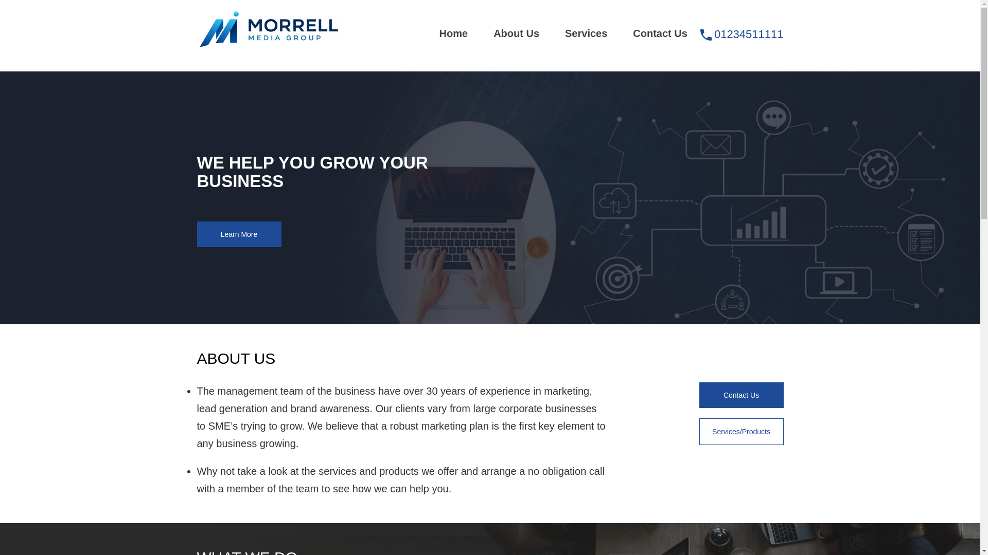 website screenshot of https://morrellmediagroup.co.uk/