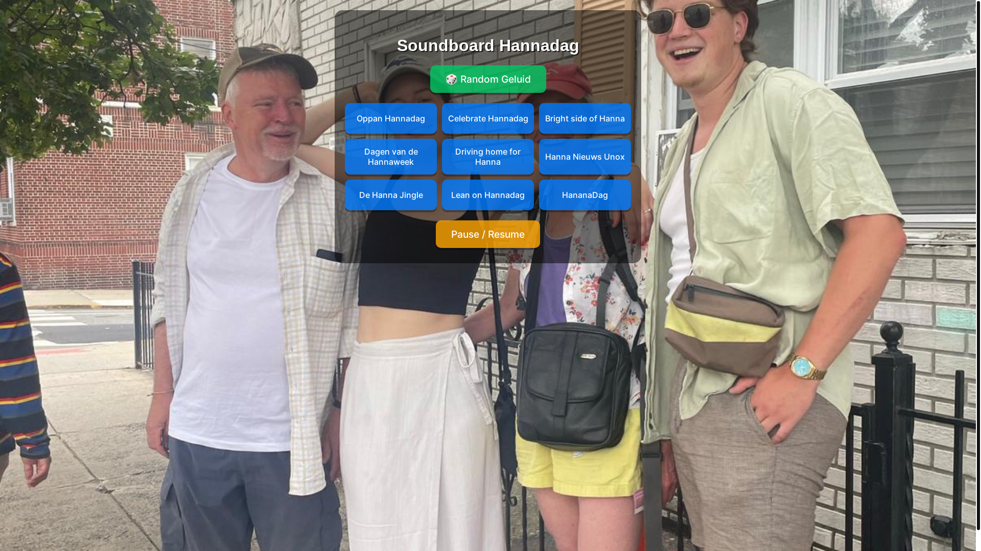 website screenshot of https://hannadag.nl/
