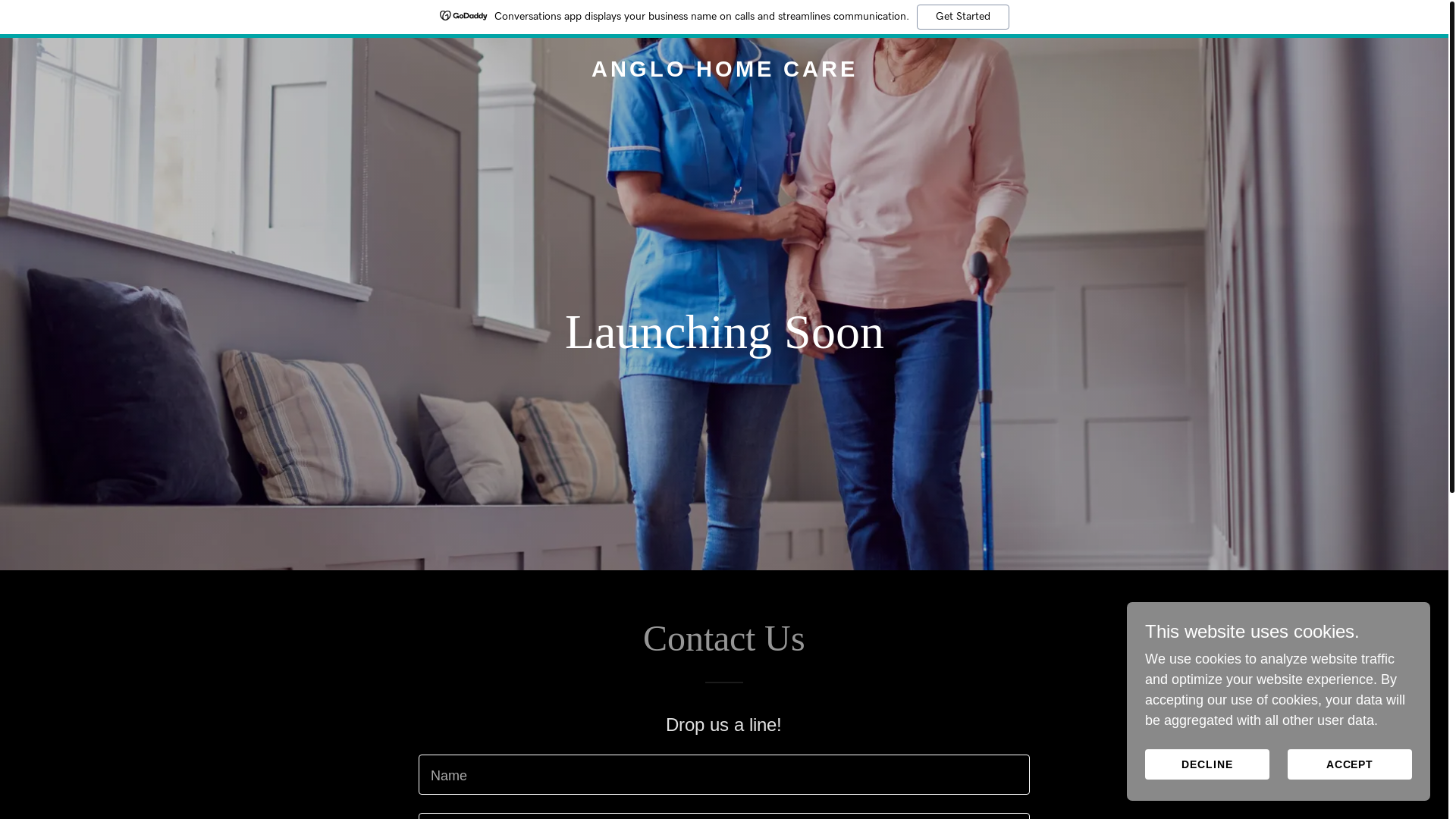 website screenshot of https://anglohomecare.co.uk/