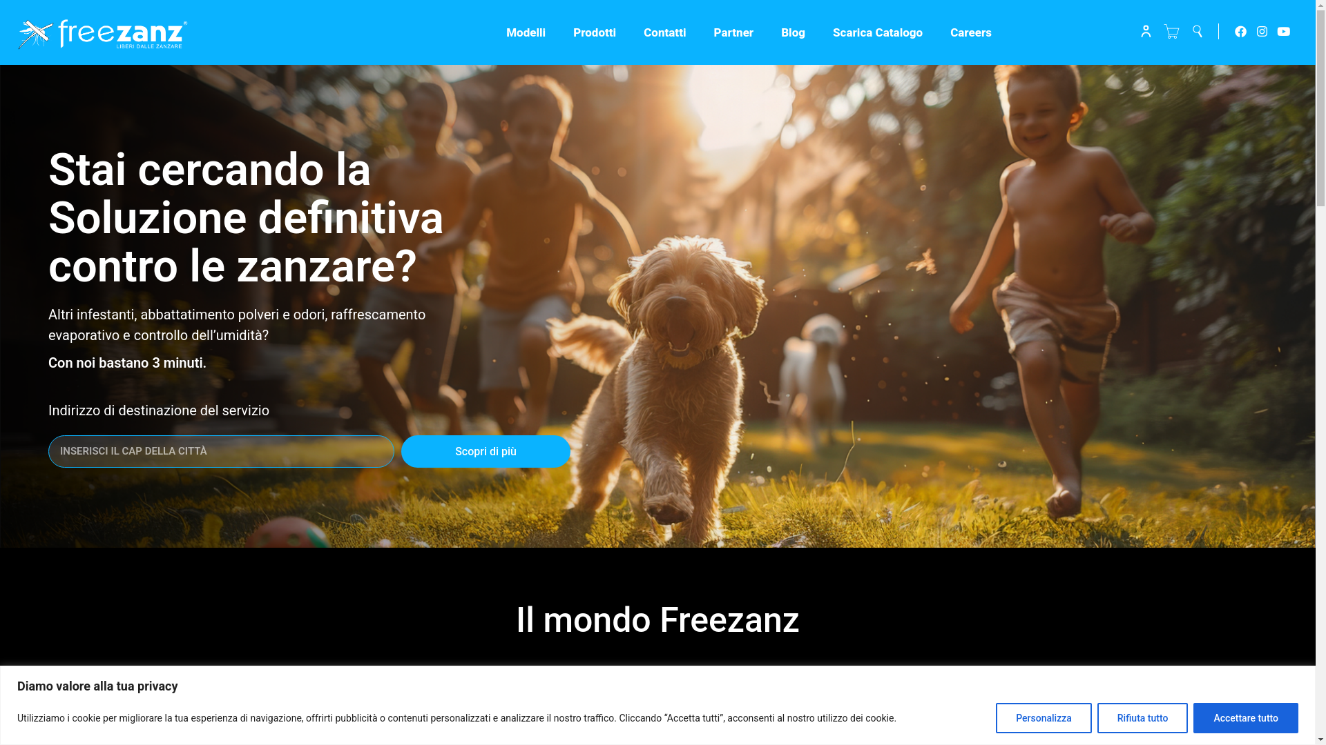 website screenshot of https://freezanz-elba.it/