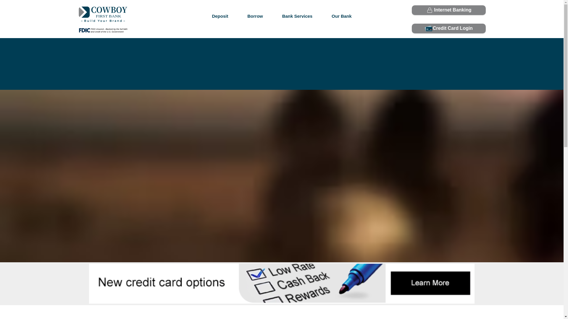 website screenshot of https://cowboyfirst.bank/