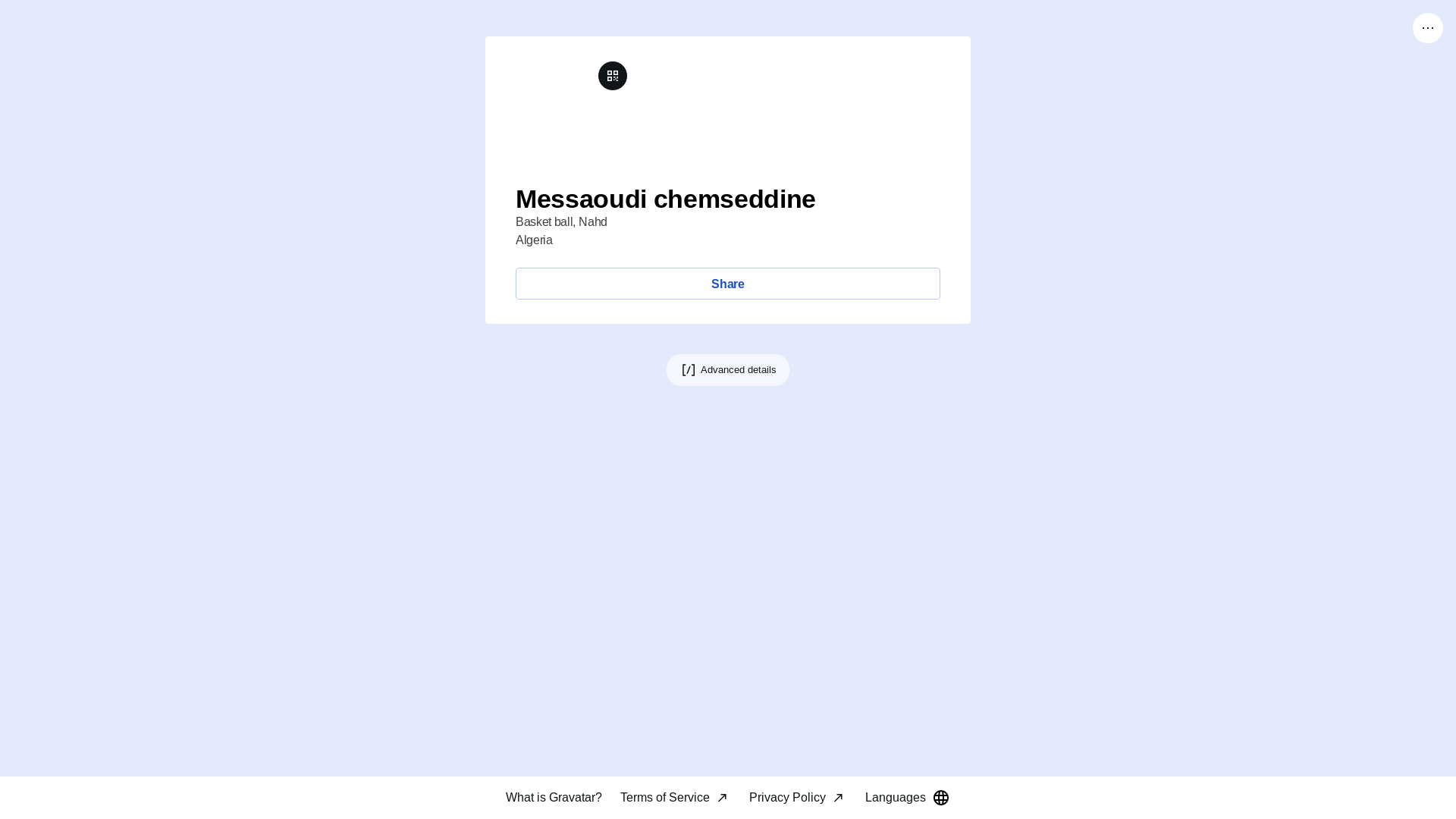 website screenshot of https://messaoudichemseddine.bio/