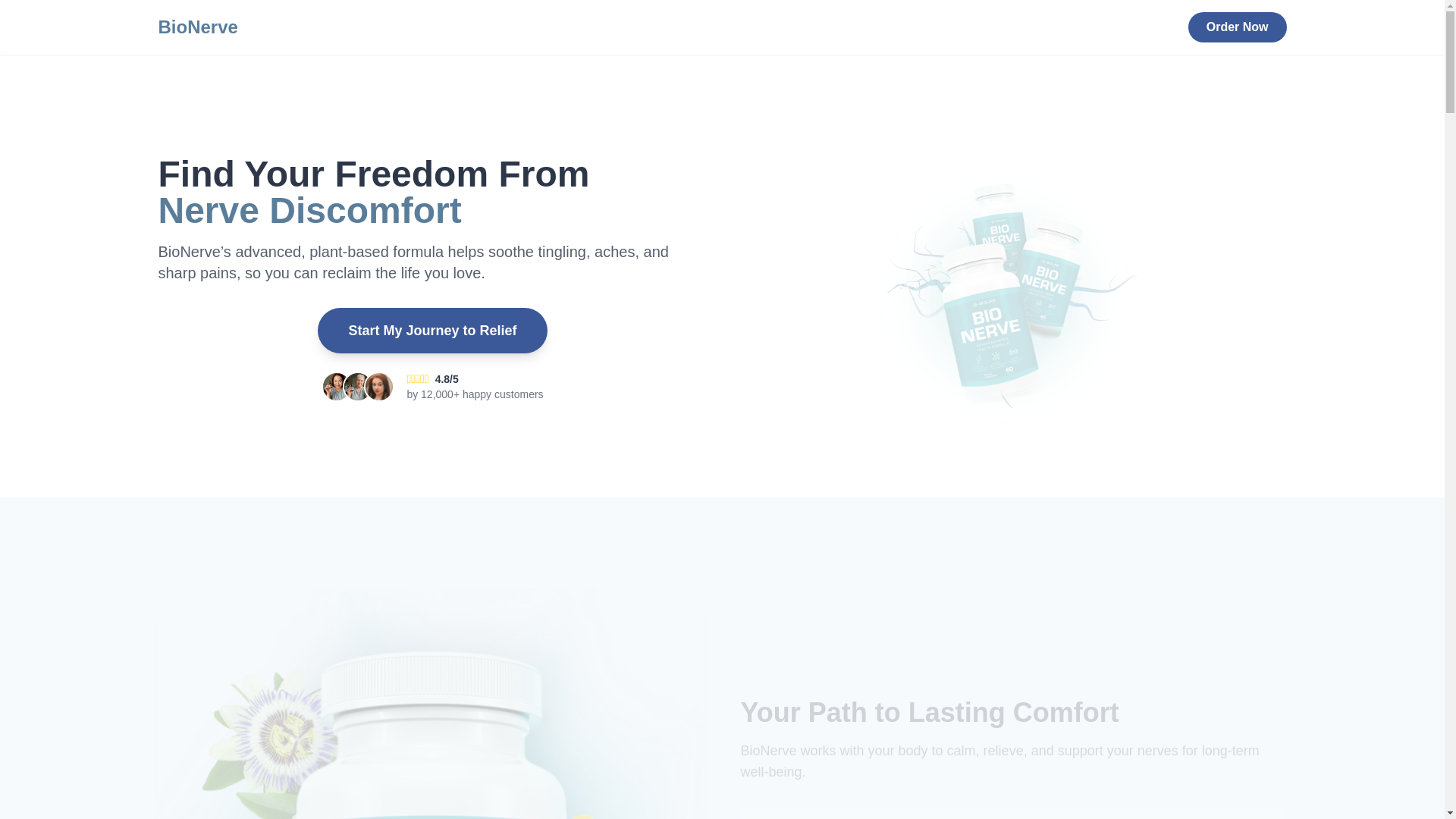 website screenshot of https://bionerve-landing.pages.dev/