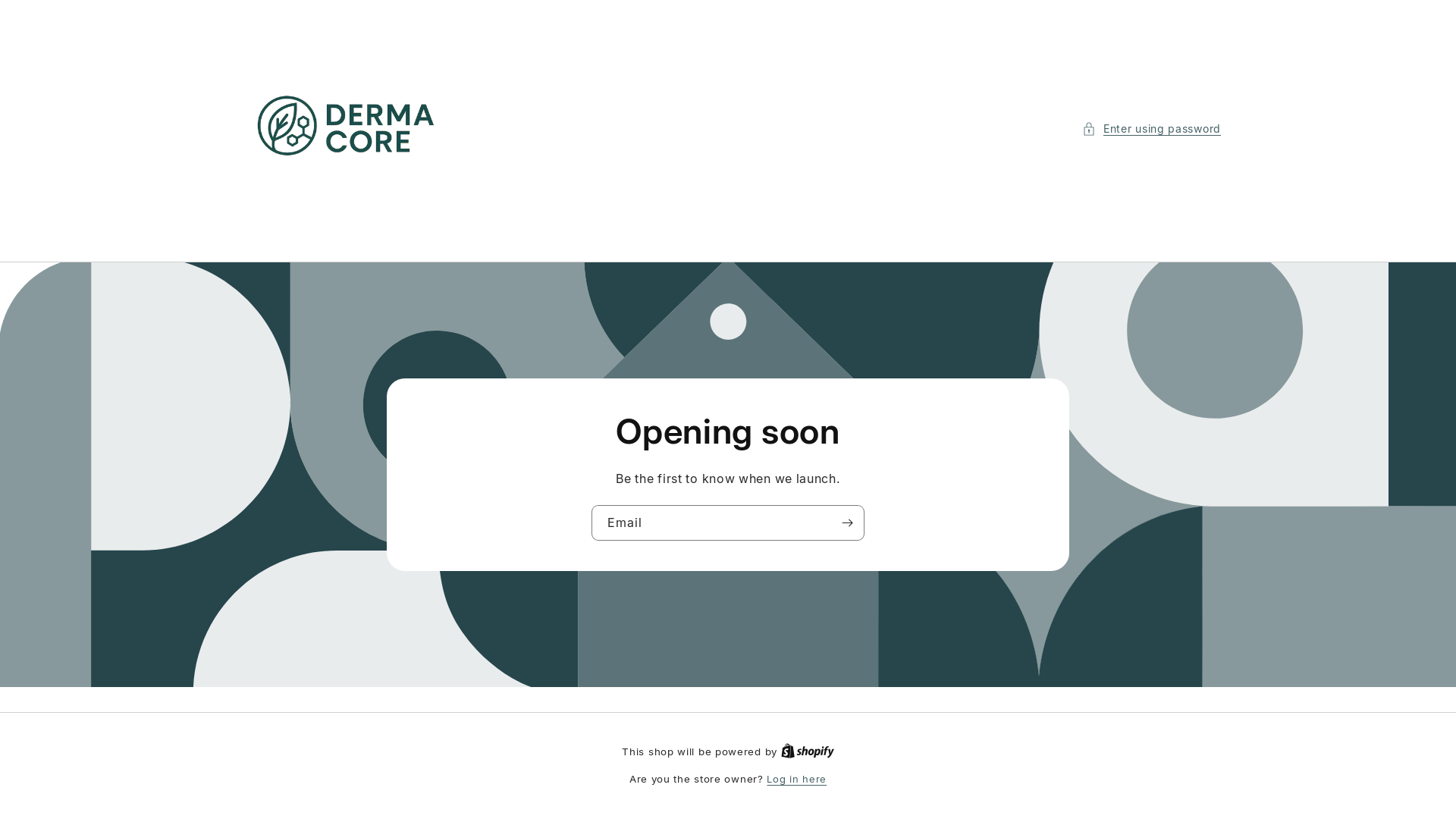 website screenshot of https://shopdermacore.com/