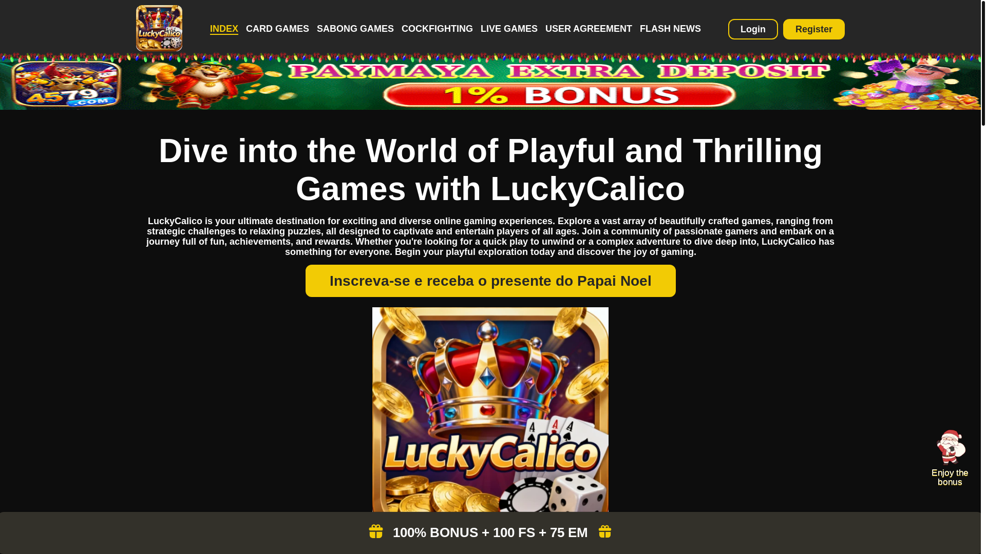website screenshot of https://luckycalicolink.com/