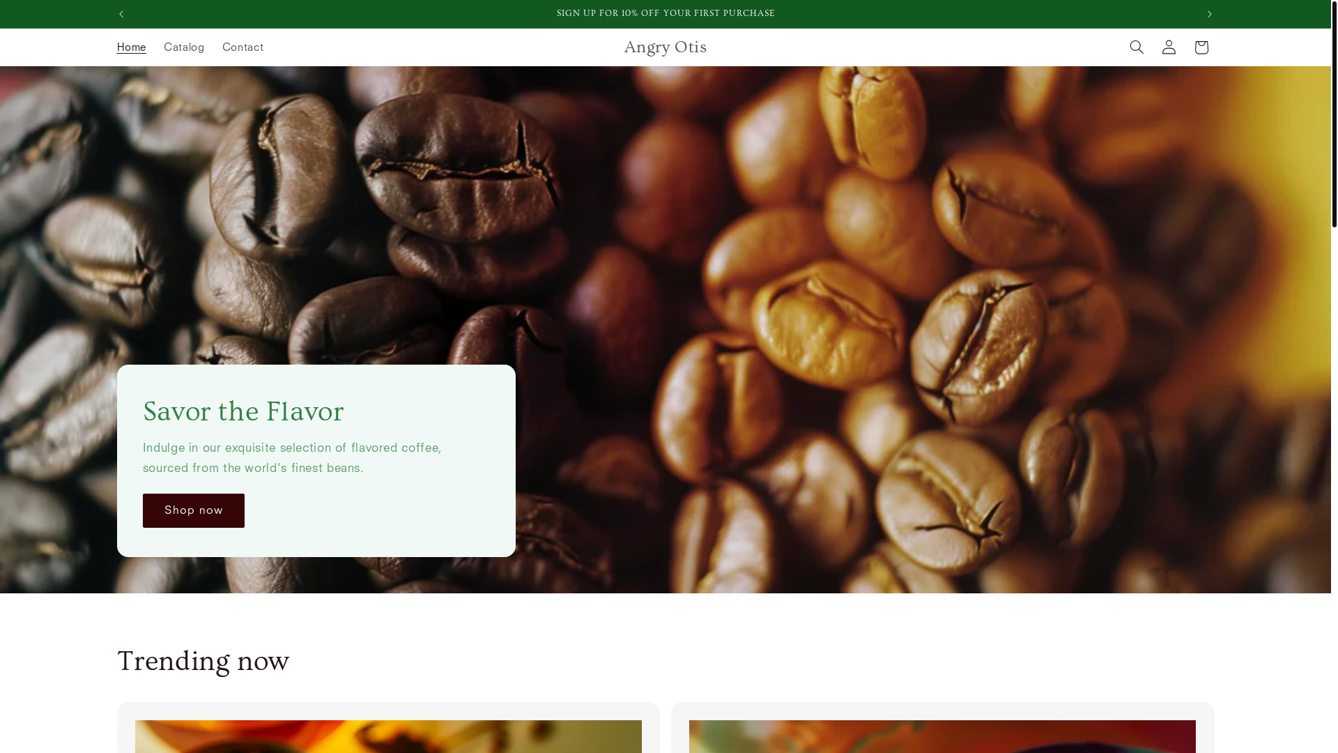 website screenshot of https://angryotis.shop/