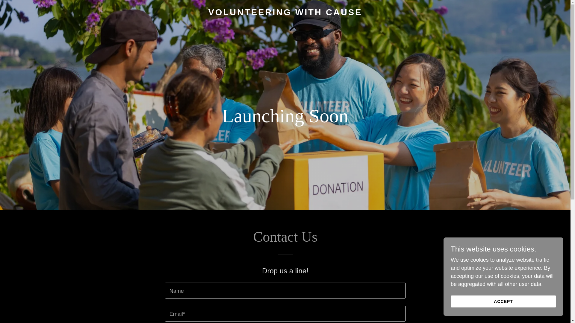 website screenshot of https://volunteeringwithcause.com/