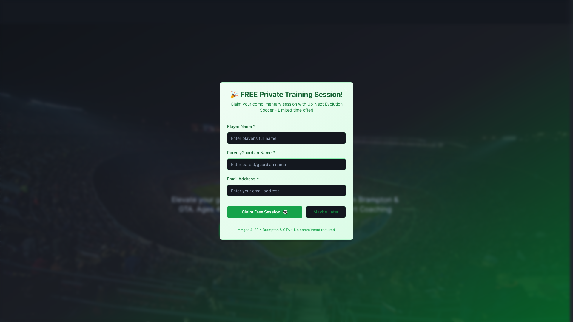 website screenshot of https://upnextevolution.com/