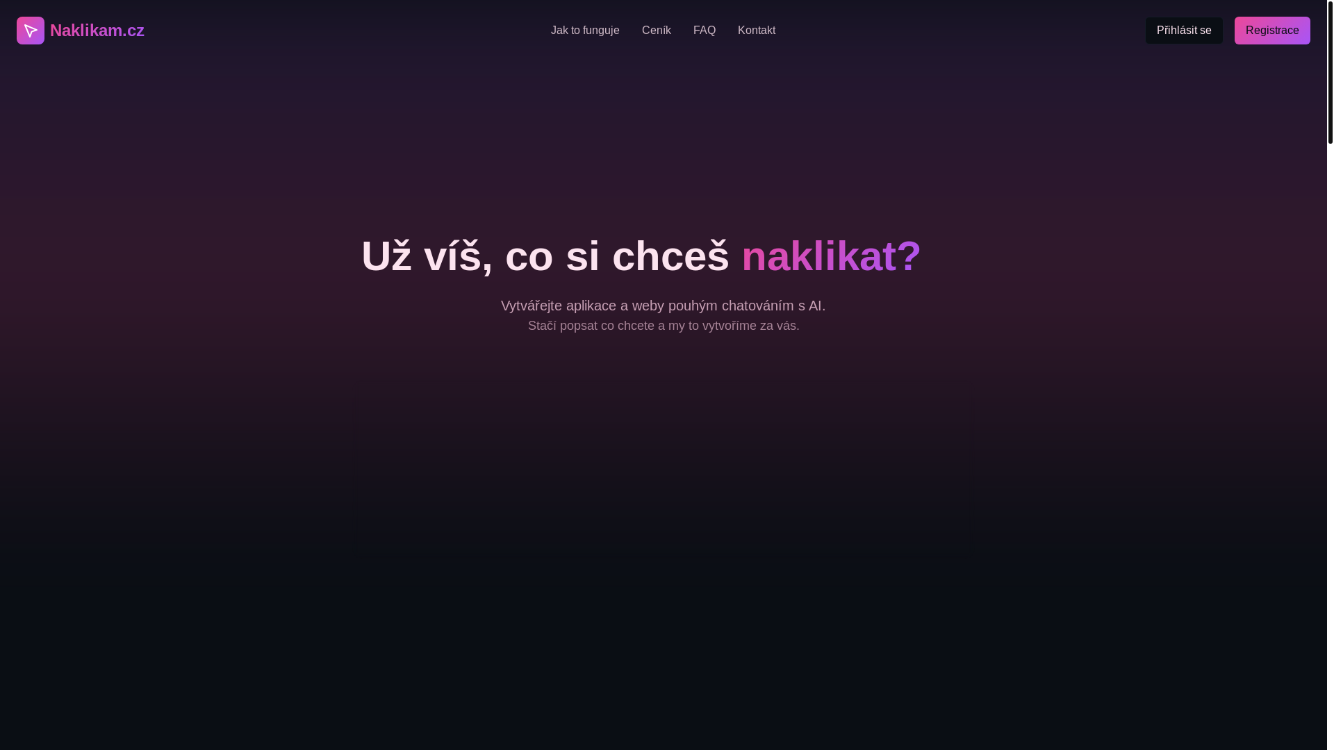 website screenshot of https://naklikam.cz/