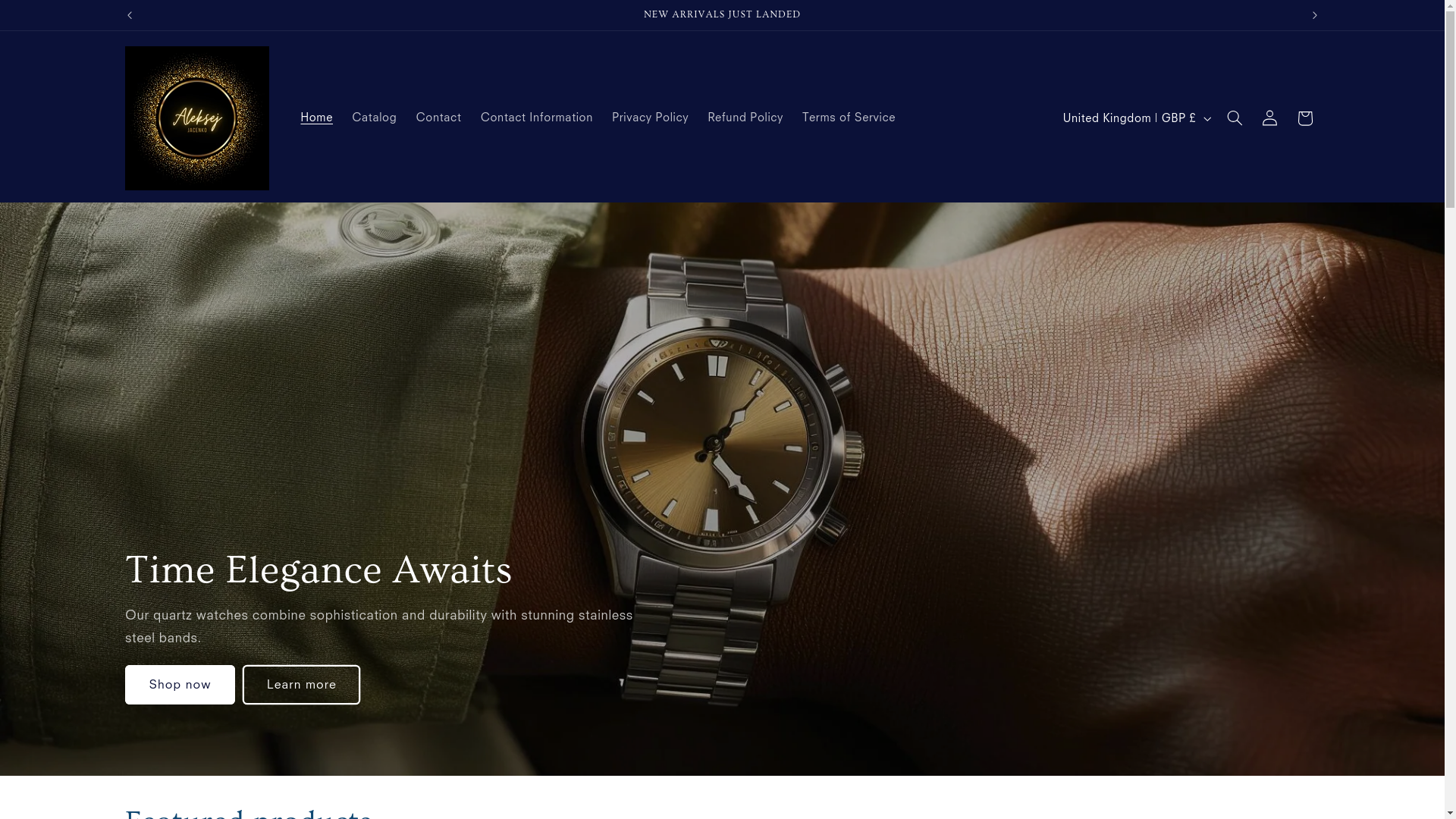website screenshot of https://aleksejjacenko.store/